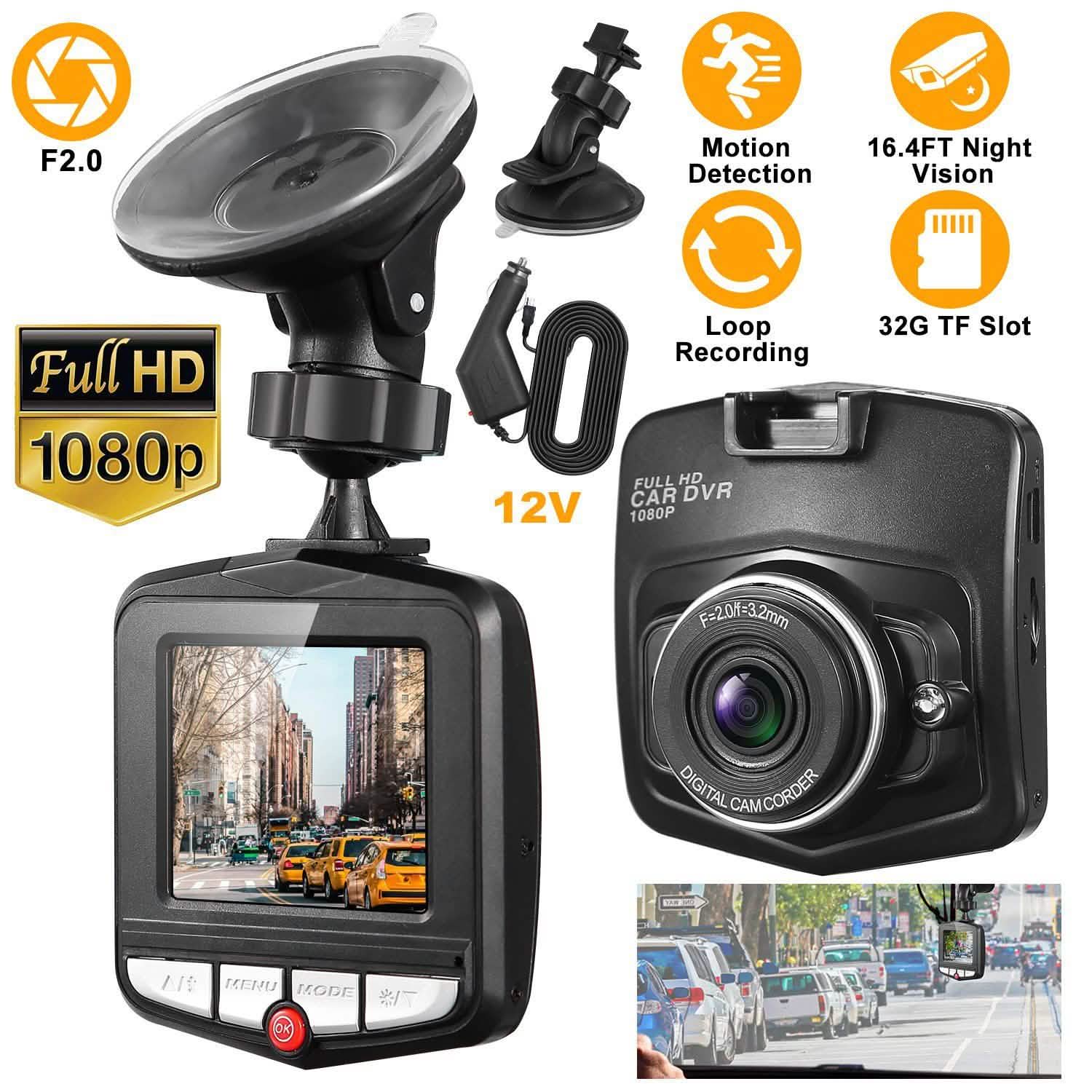 FHD 1080P Car DVD Dash Cam Vehicle Video Recorder Automotive - Tophatter Daily Deals