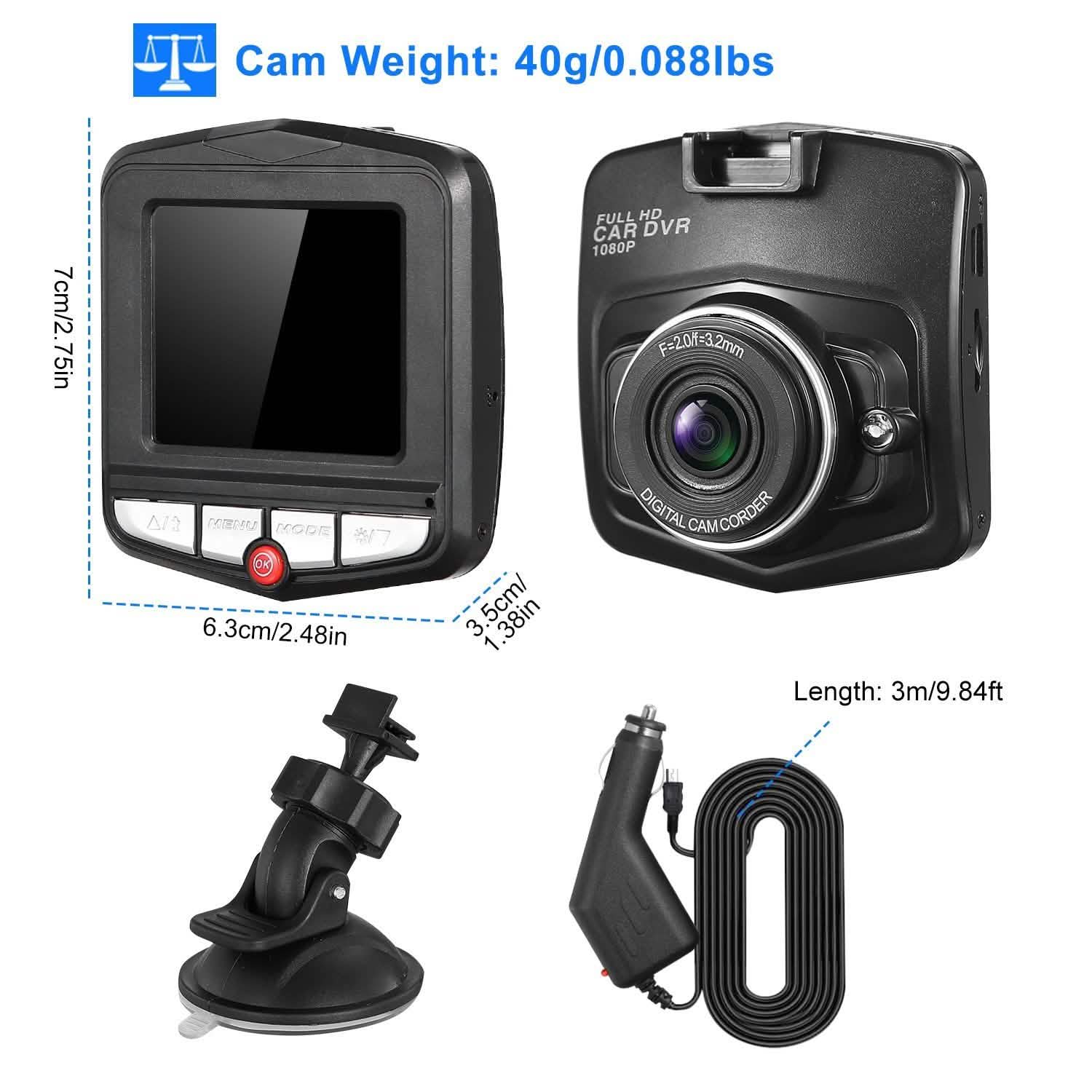 FHD 1080P Car DVD Dash Cam Vehicle Video Recorder Automotive - Tophatter Daily Deals