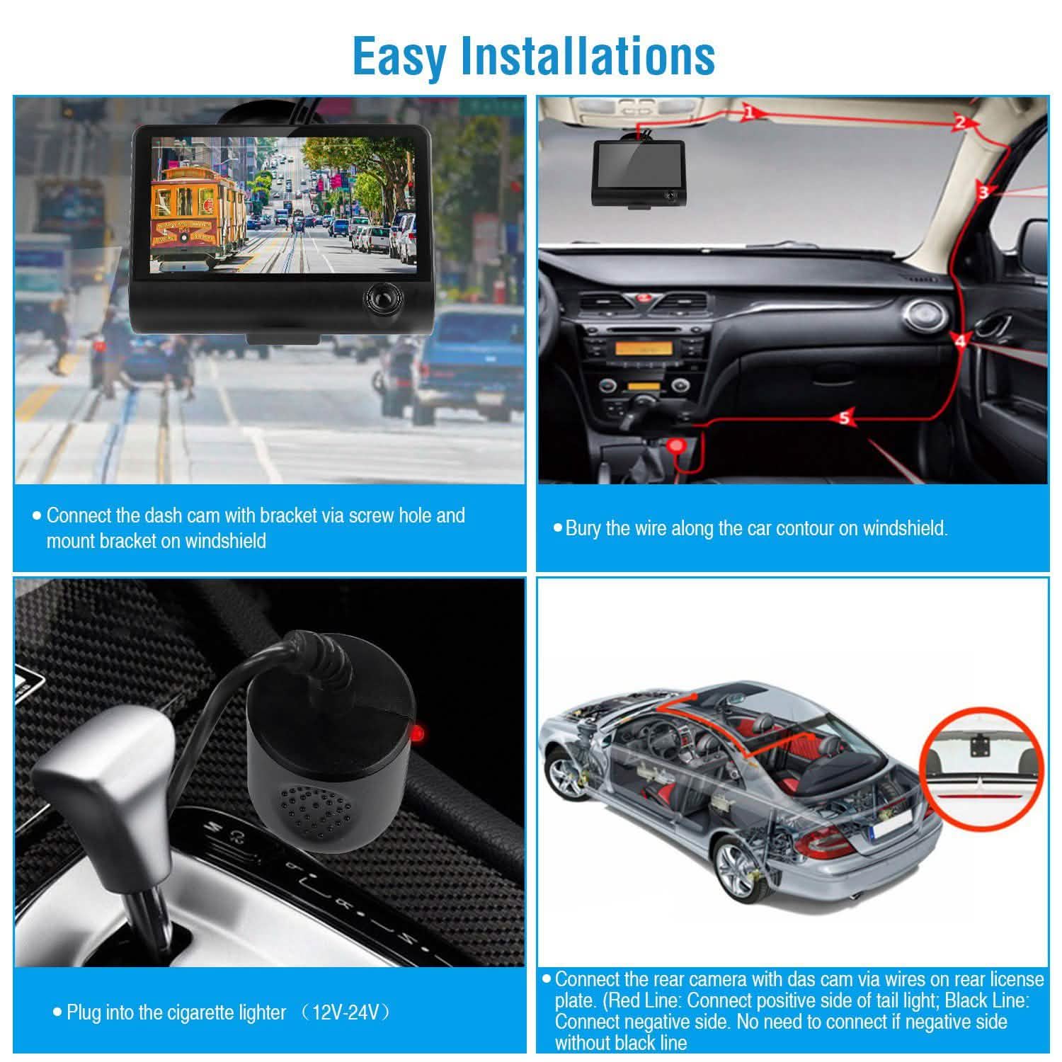 FHD 1080P Car DVR Dash Camera Automotive - Tophatter Daily Deals