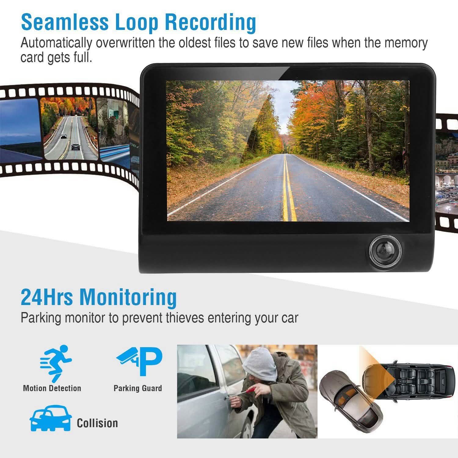 FHD 1080P Car DVR Dash Camera Automotive - Tophatter Daily Deals