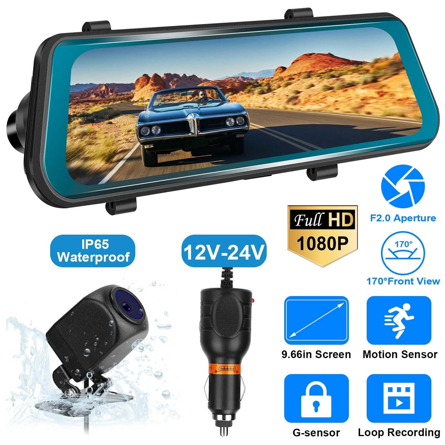 FHD 1080P Car DVR Dash Camera with G-Sensor Automotive - Tophatter Daily Deals