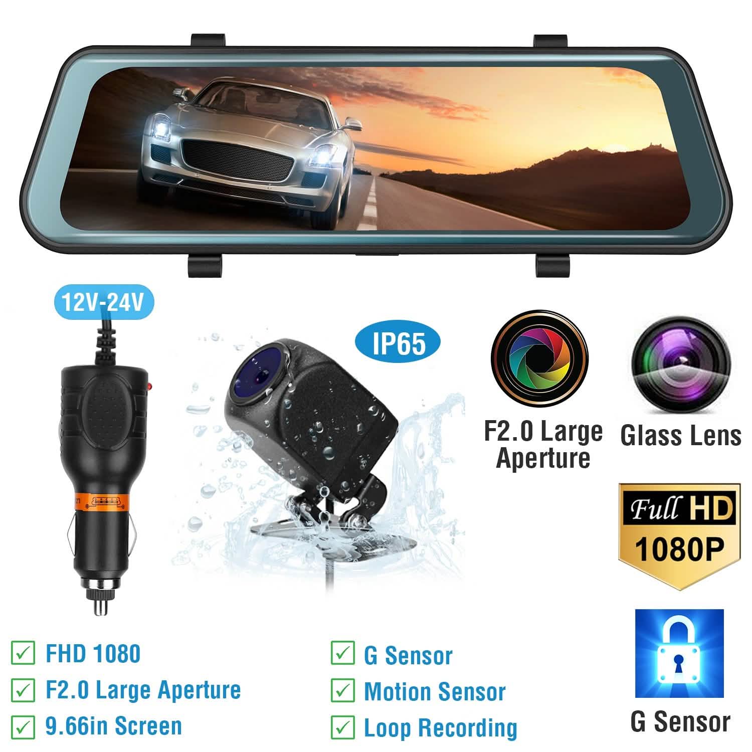 FHD 1080P Car DVR Dash Camera with G-Sensor Automotive - Tophatter Daily Deals