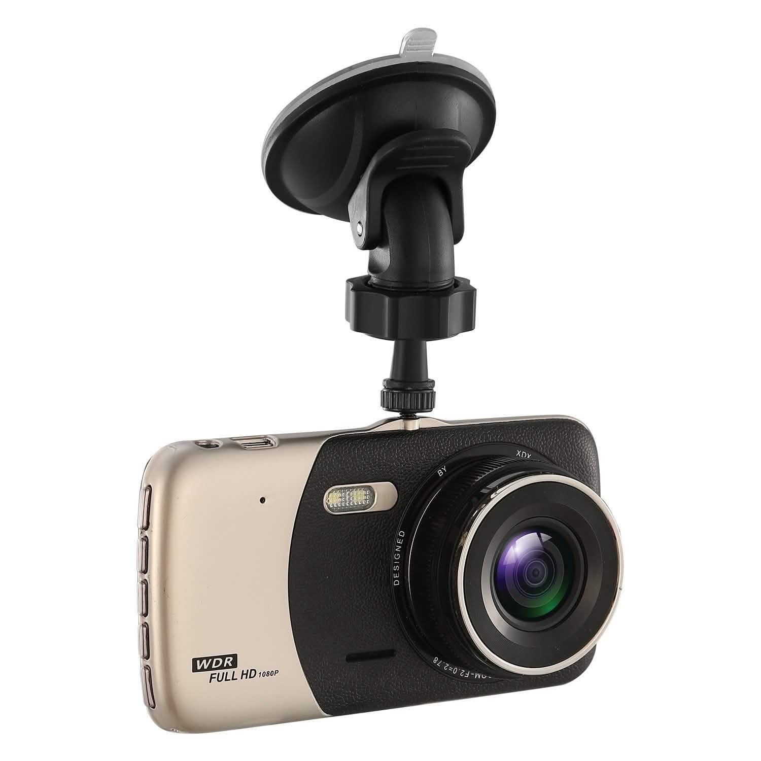 FHD 1080P Dash Cam 4" Screen Dual Cameras Automotive - Tophatter Daily Deals