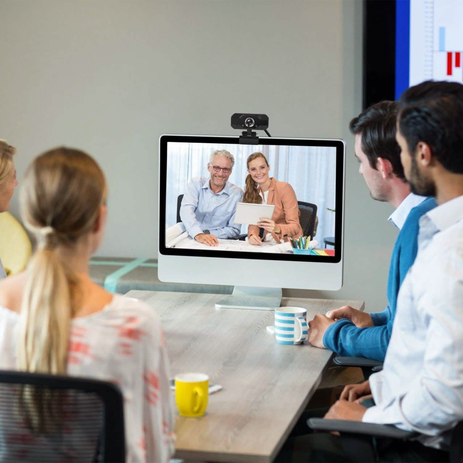 FHD 1080P USB Webcam with 360° Rotatable Clip Computer Accessories - Tophatter Daily Deals