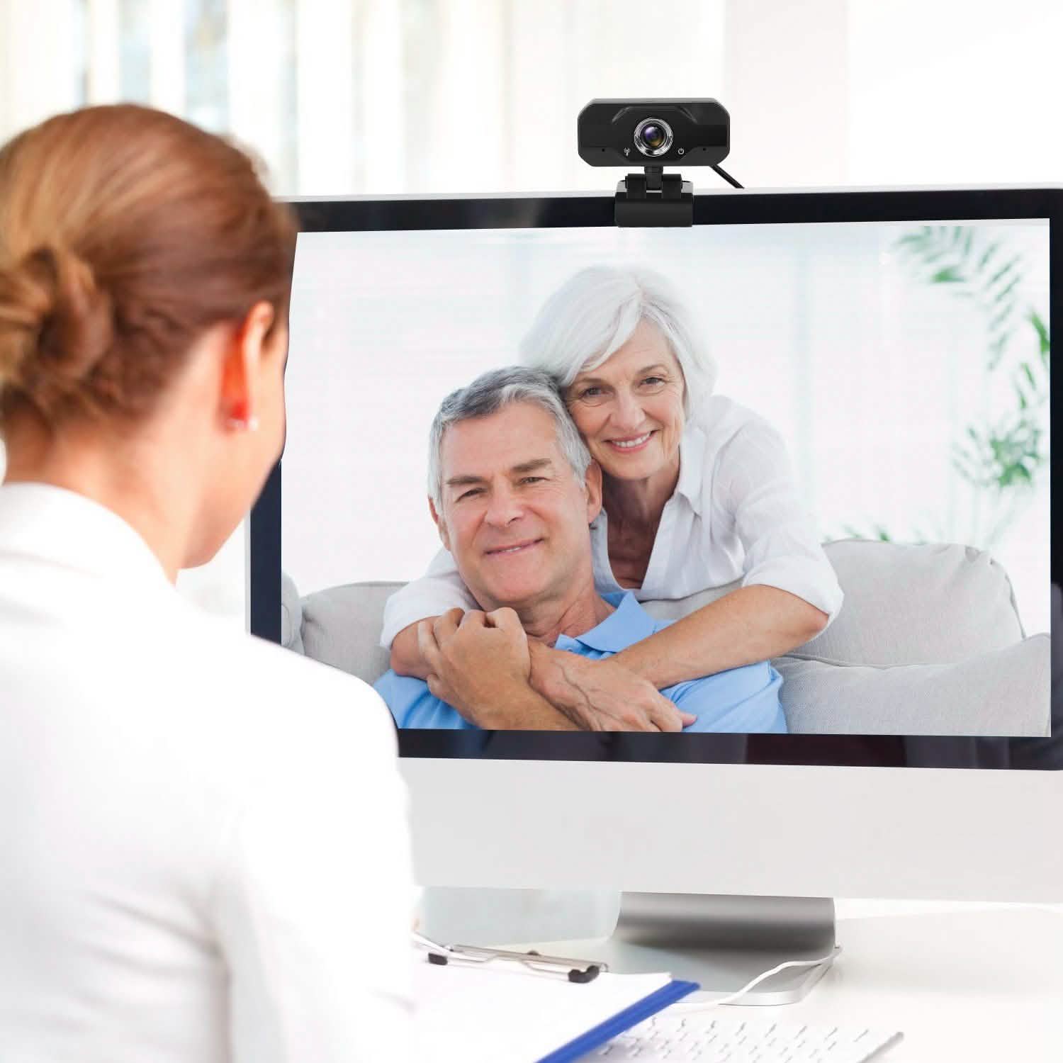 FHD 1080P USB Webcam with 360° Rotatable Clip Computer Accessories - Tophatter Daily Deals