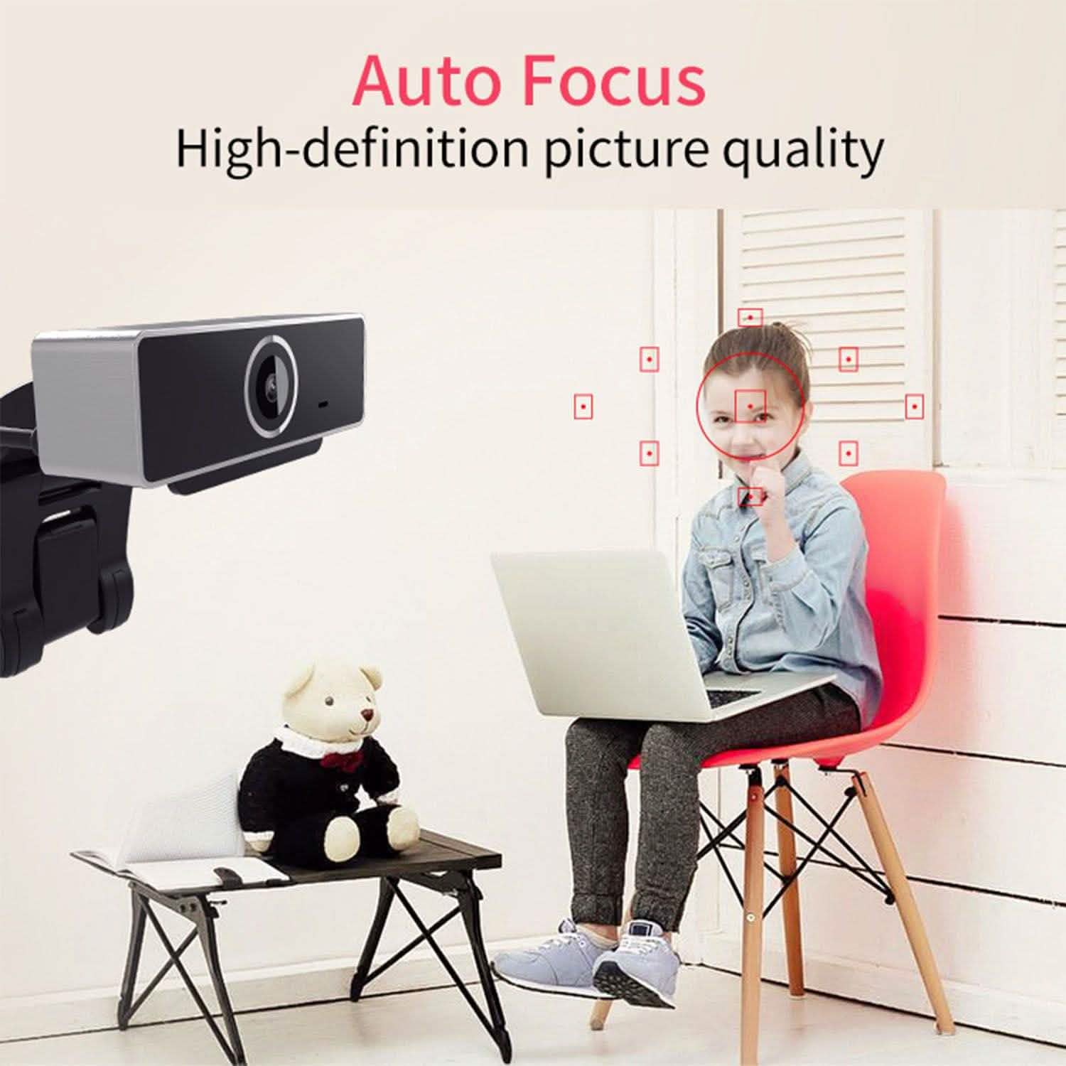 FHD 1080P Webcam USB Auto Focus with Microphone Computer Accessories - Tophatter Daily Deals