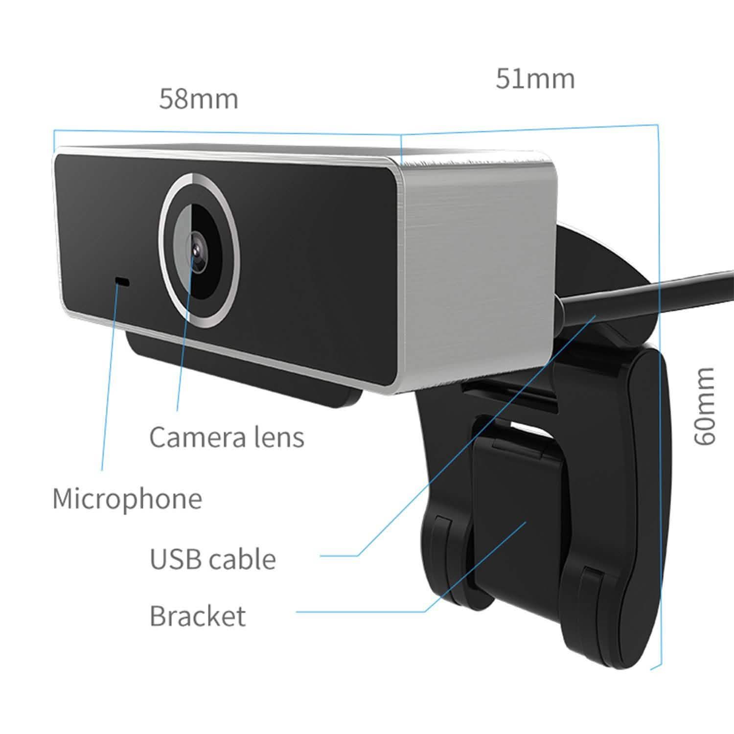 FHD 1080P Webcam USB Auto Focus with Microphone Computer Accessories - Tophatter Daily Deals