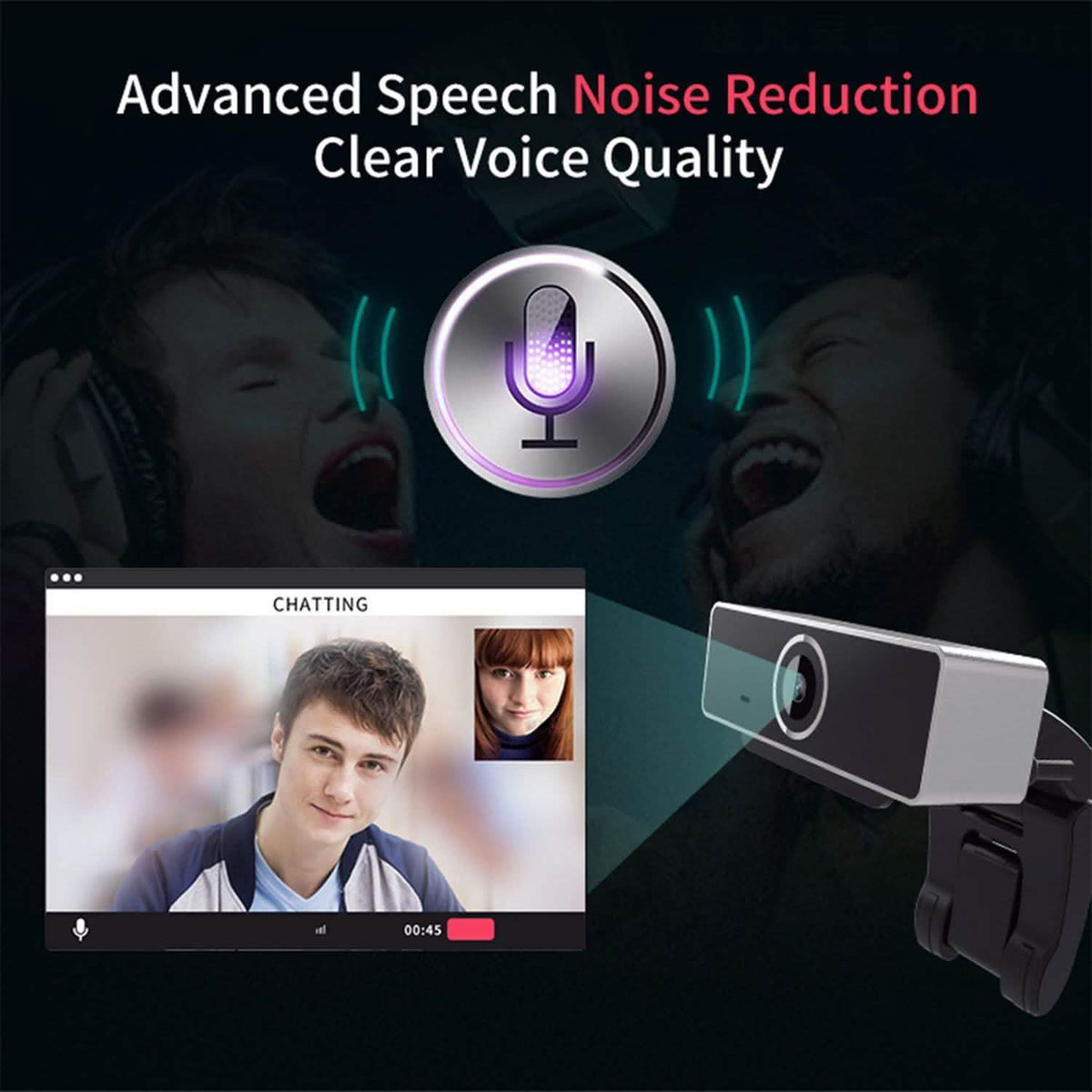 FHD 1080P Webcam USB Auto Focus with Microphone Computer Accessories - Tophatter Daily Deals
