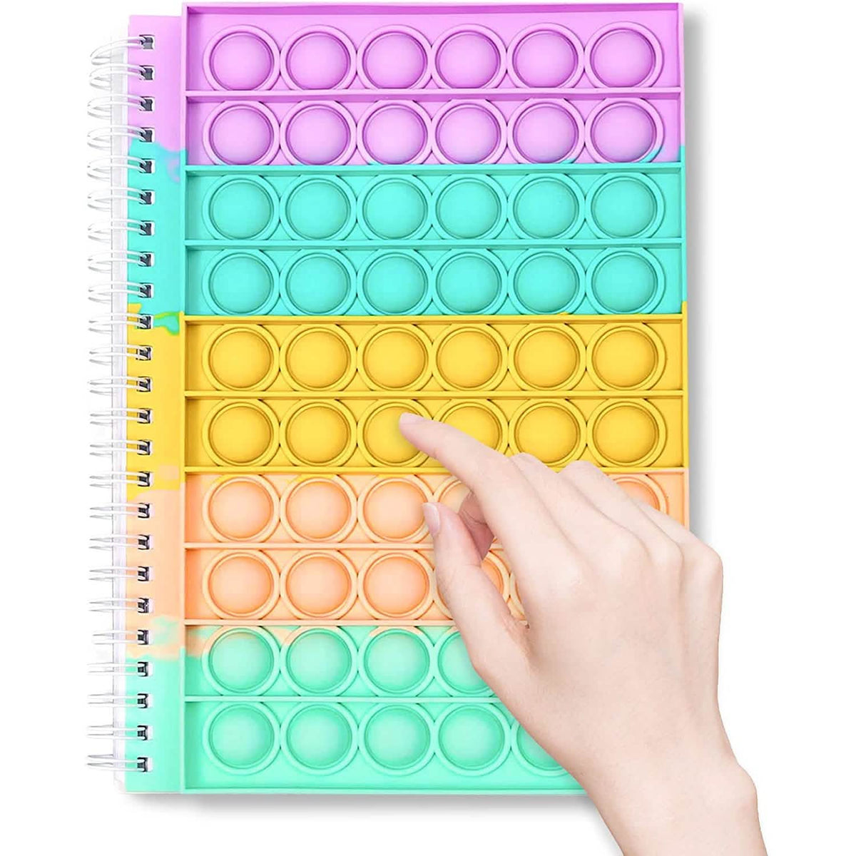Fidget Spiral Notebook Push Pop Bubble Fidget Sensory Toy Macaron Health & Wellness - Tophatter Daily Deals