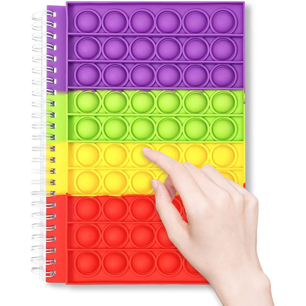 Fidget Spiral Notebook Push Pop Bubble Fidget Sensory Toy Multicolor Health & Wellness - Tophatter Daily Deals