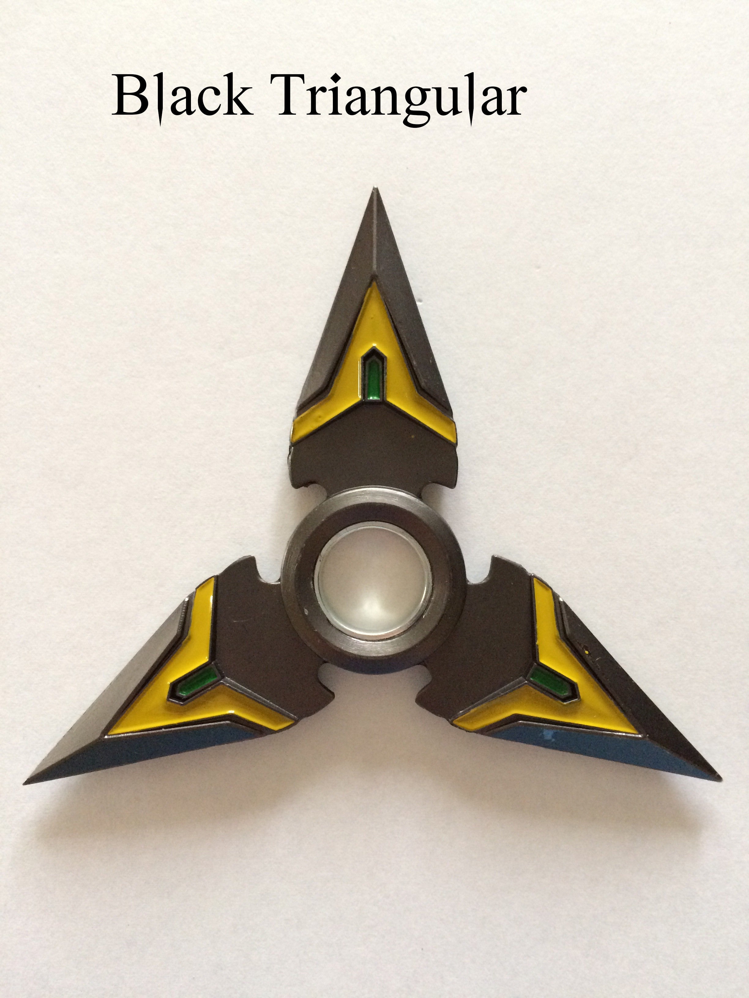 Genji Fidget Finger Spinners Black Triangular Video Game Sword - Tophatter Daily Deals