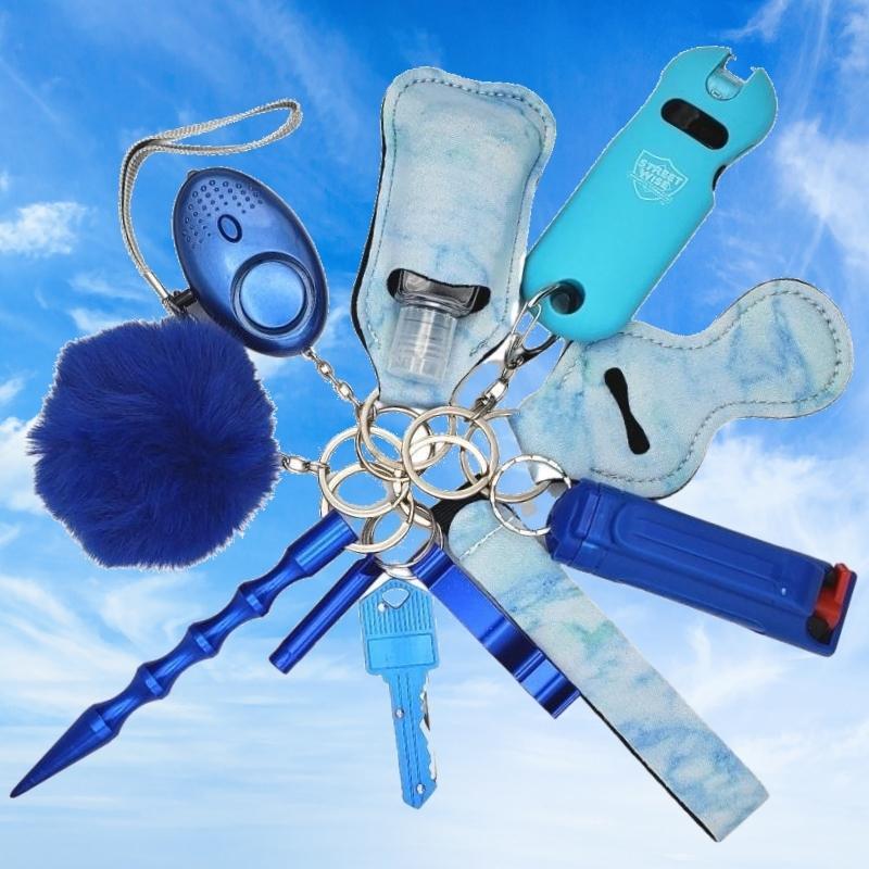 Fight Fobs® Blue Sky Self Defense Key Chain Gift Set Self-Defense Keychains - Tophatter Daily Deals