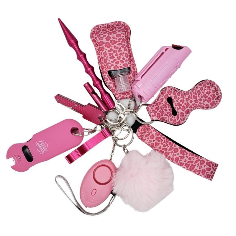 Fight Fobs® Pink Leopard Self Defense Key Chain Gift Set Self-Defense Keychains - Tophatter Daily Deals