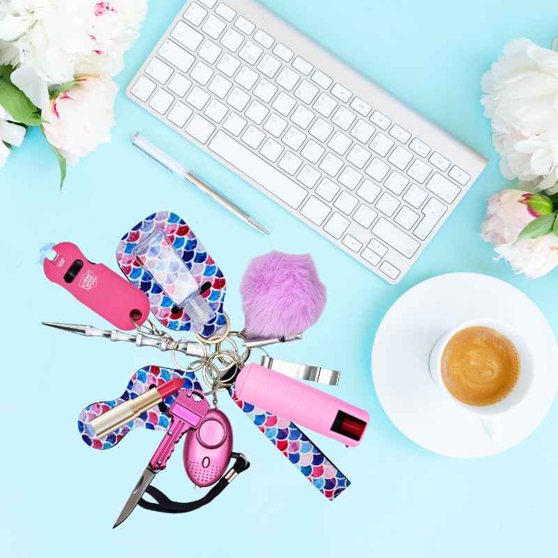 Fight Fobs® Pastel Scales Self Defense Key Chain Gift Set Self-Defense Keychains - Tophatter Daily Deals