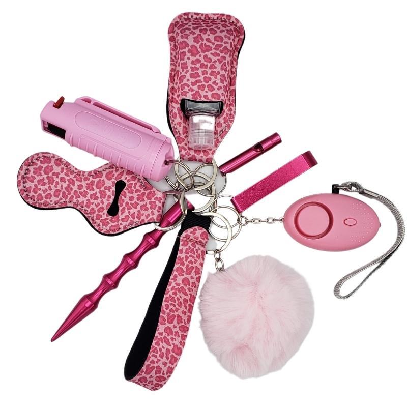 Fight Fobs® Pink Leopard Self Defense Key Chain Gift Set Self-Defense Keychains - Tophatter Daily Deals