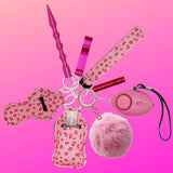 Fight Fobs® Pink Leopard Self Defense Key Chain Gift Set Self-Defense Keychains - Tophatter Daily Deals