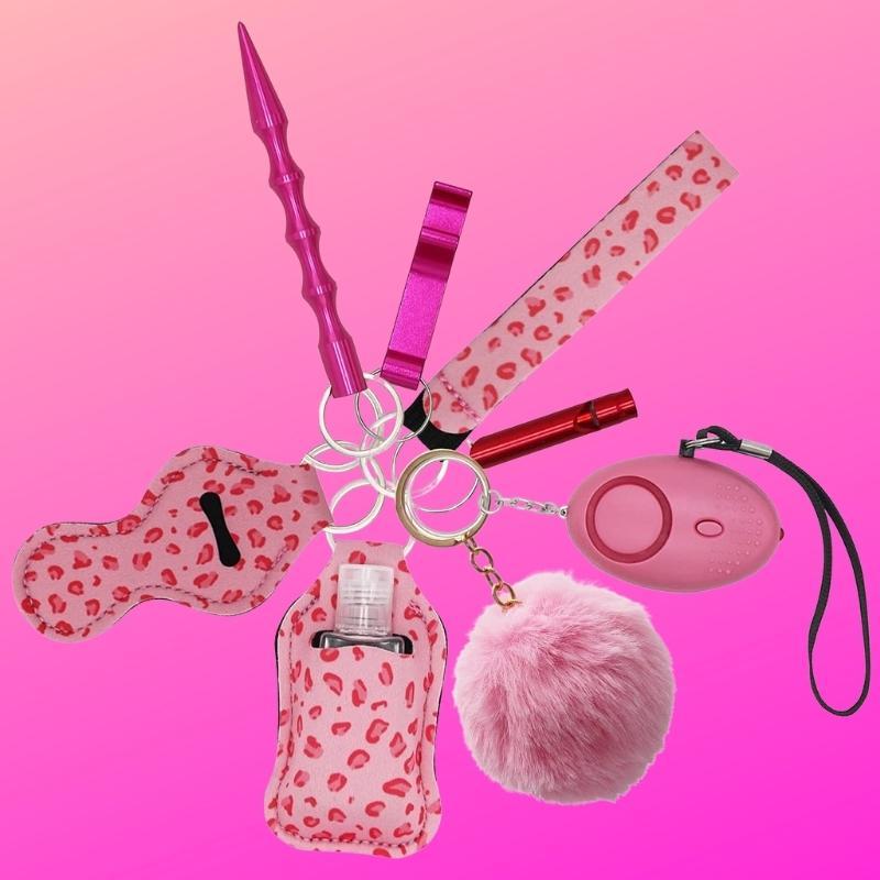 Fight Fobs® Pink Leopard Self Defense Key Chain Gift Set Self-Defense Keychains - Tophatter Daily Deals