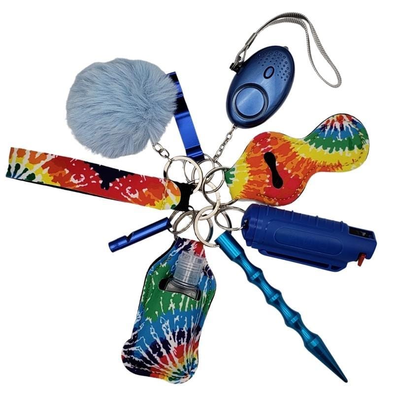Fight Fobs® Tie Dye Self Defense Key Chain Gift Set Plus (+Pepper Spray) Self-Defense Keychains - Tophatter Daily Deals