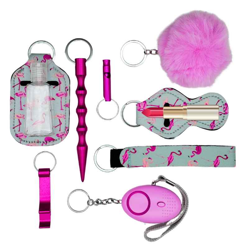 Fight Fobs® Flamingo Pink Self Defense Key Chain Gift Set Basic Self-Defense Keychains - Tophatter Daily Deals