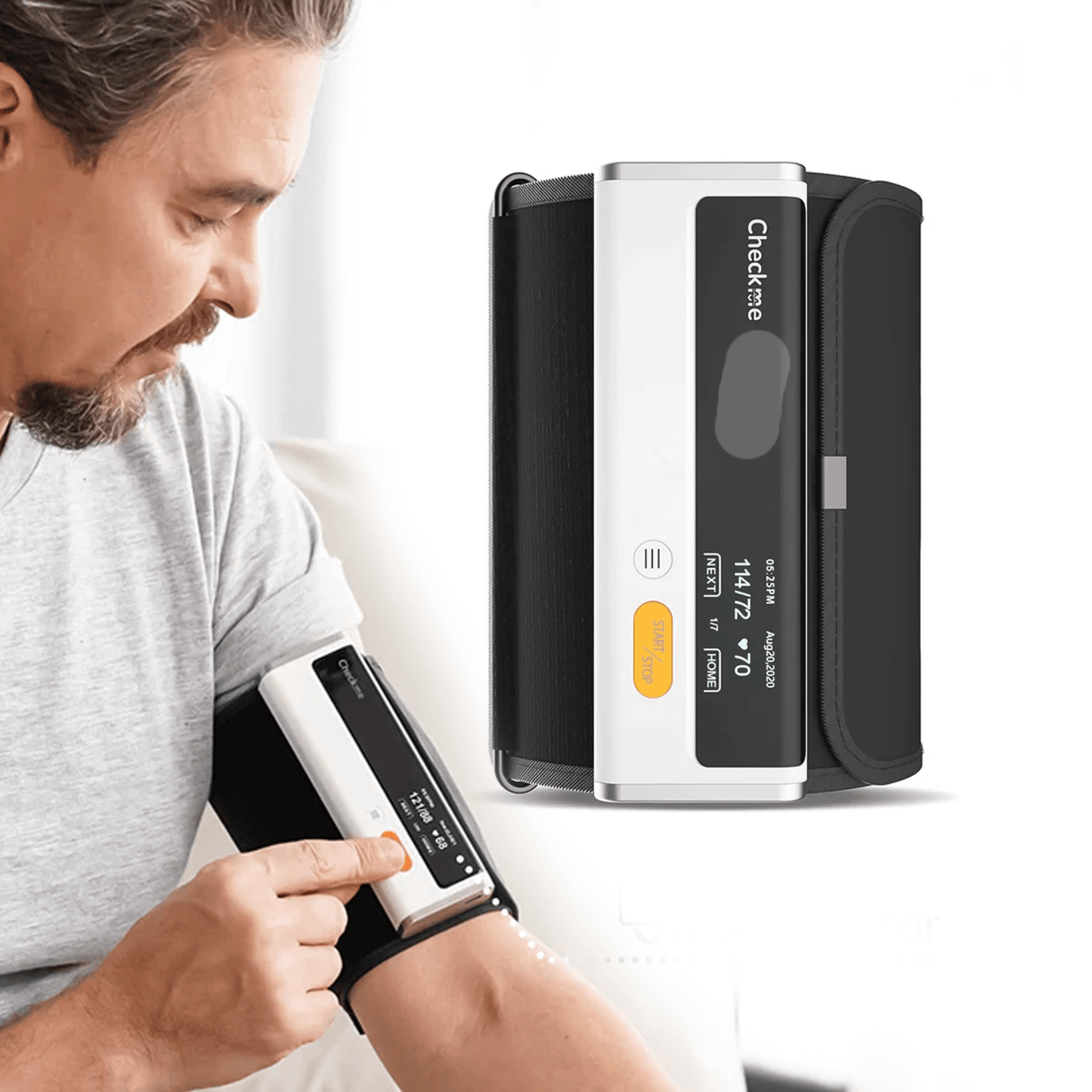 Blood Pressure Machine - Wireless Upper Arm Blood Pressure Monitor ECG Monitor 2 in 1 Machine Free APP Health Care - Tophatter Daily Deals