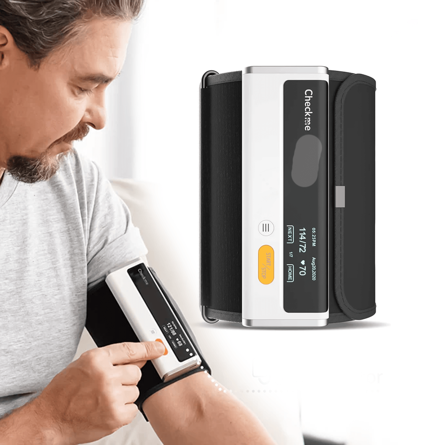 Blood Pressure Machine - Wireless Upper Arm Blood Pressure Monitor ECG Monitor 2 in 1 Machine Free APP Health Care - Tophatter Daily Deals