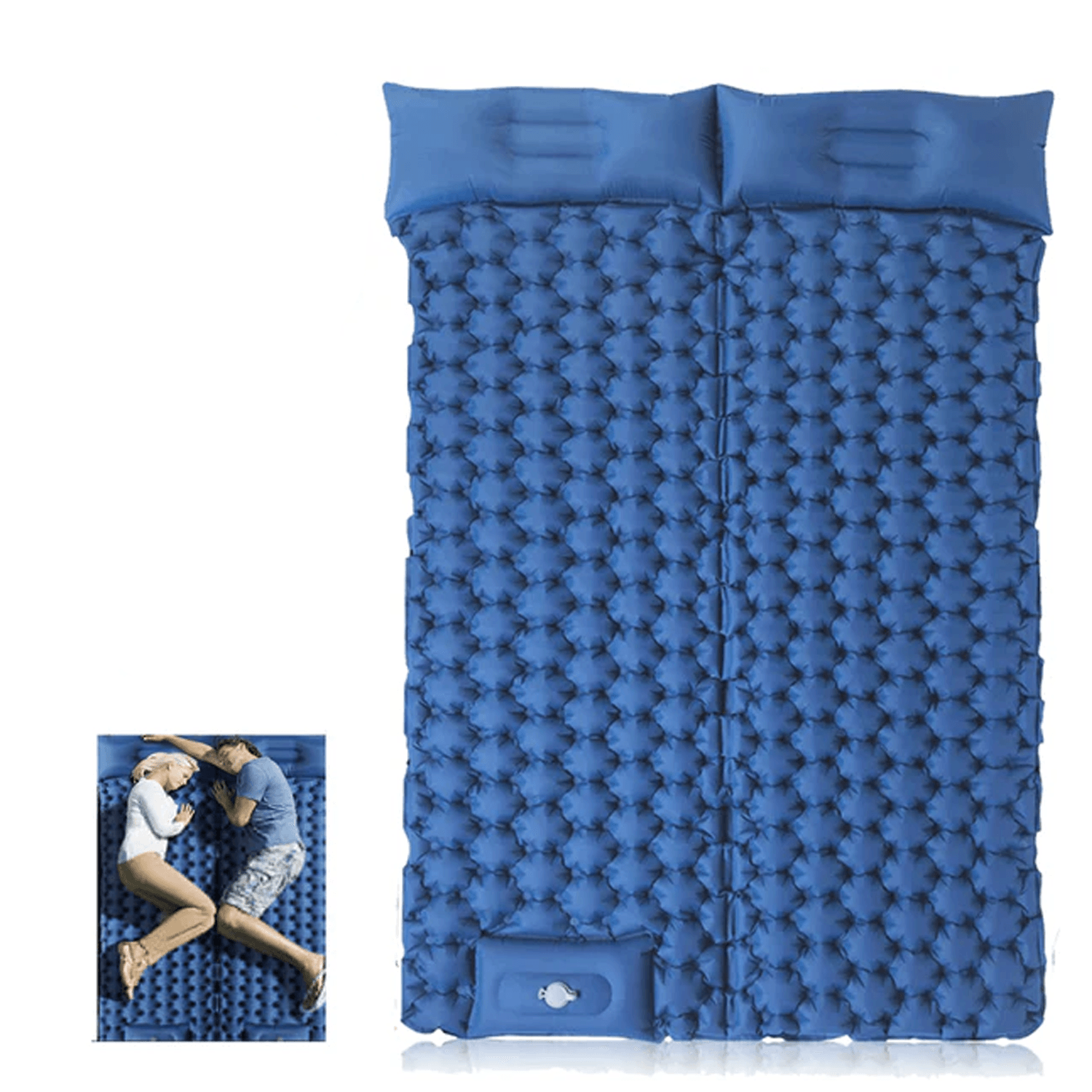 Camping Mattress Pad - Ultralight Air Bed Sleeping Mattress & Pillow Inflatable Double Camping Mat Personal Care - Tophatter Daily Deals