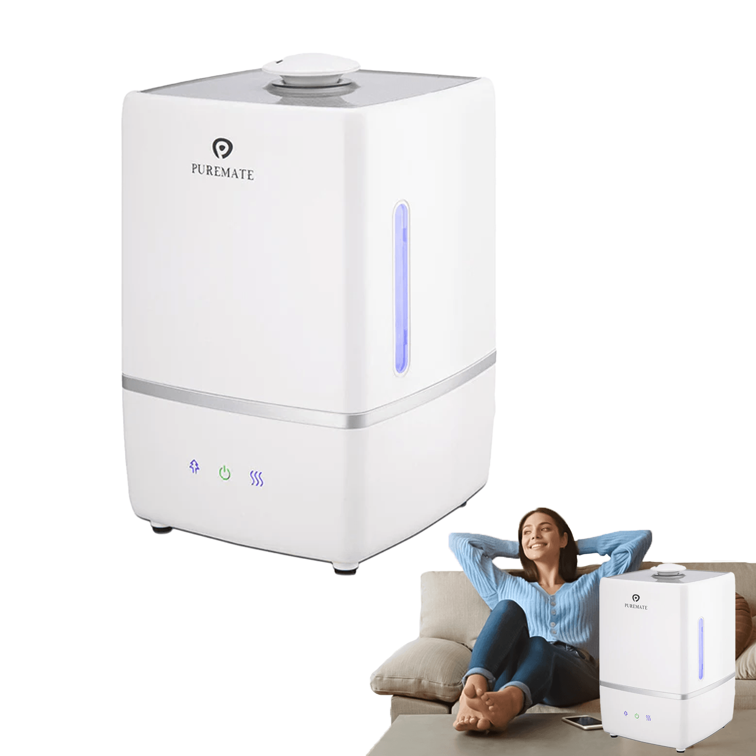 Cold Mist Humidifier - Air Humidifier for Room 5L Ultrasonic Cool & Hot Mist Humidifier Ioniser & Aroma Diffuser Apparel & Accessories - Tophatter Daily Deals