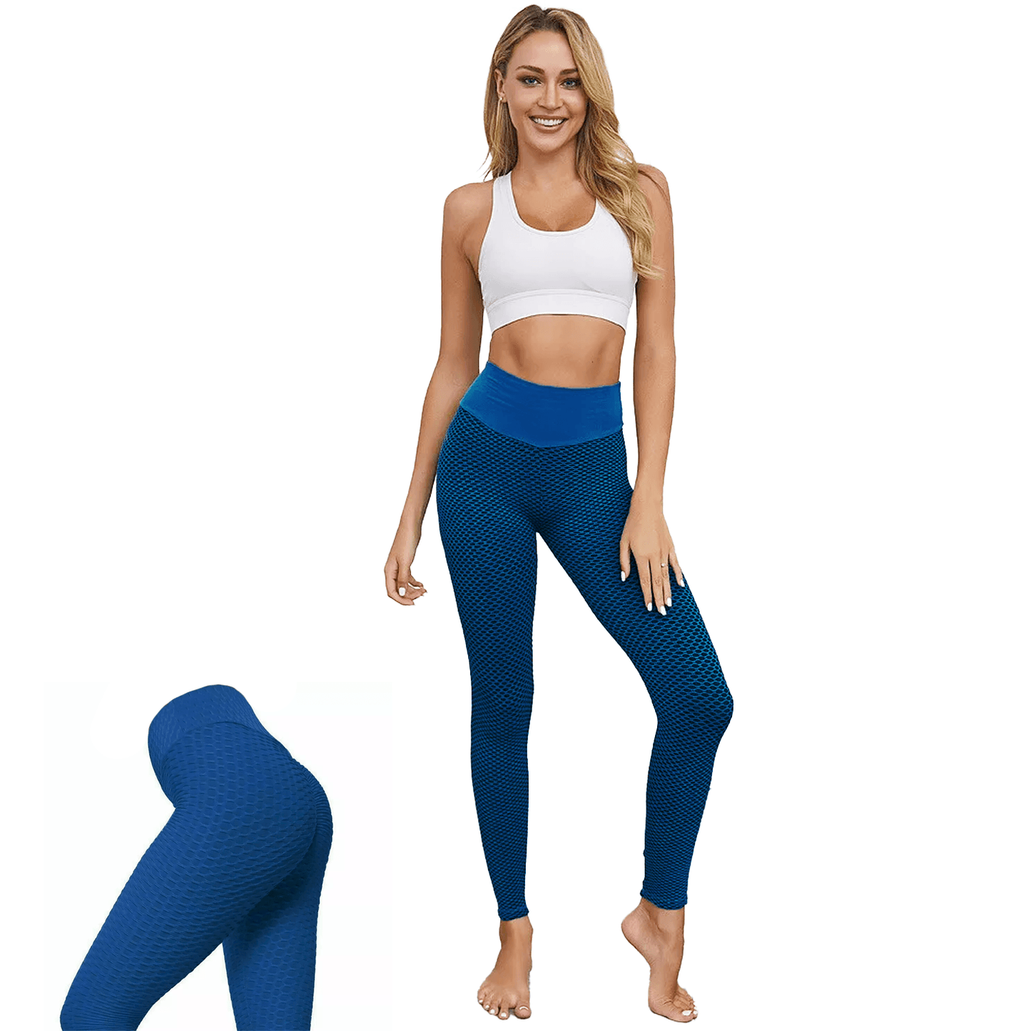 Anti Cellulite Leggings - Women Anti-Cellulite Yoga Pants Push Up Tik Tok Leggings Bum Butt Lift Sport Gym Navy Exercise & Fitness - Tophatter Daily Deals