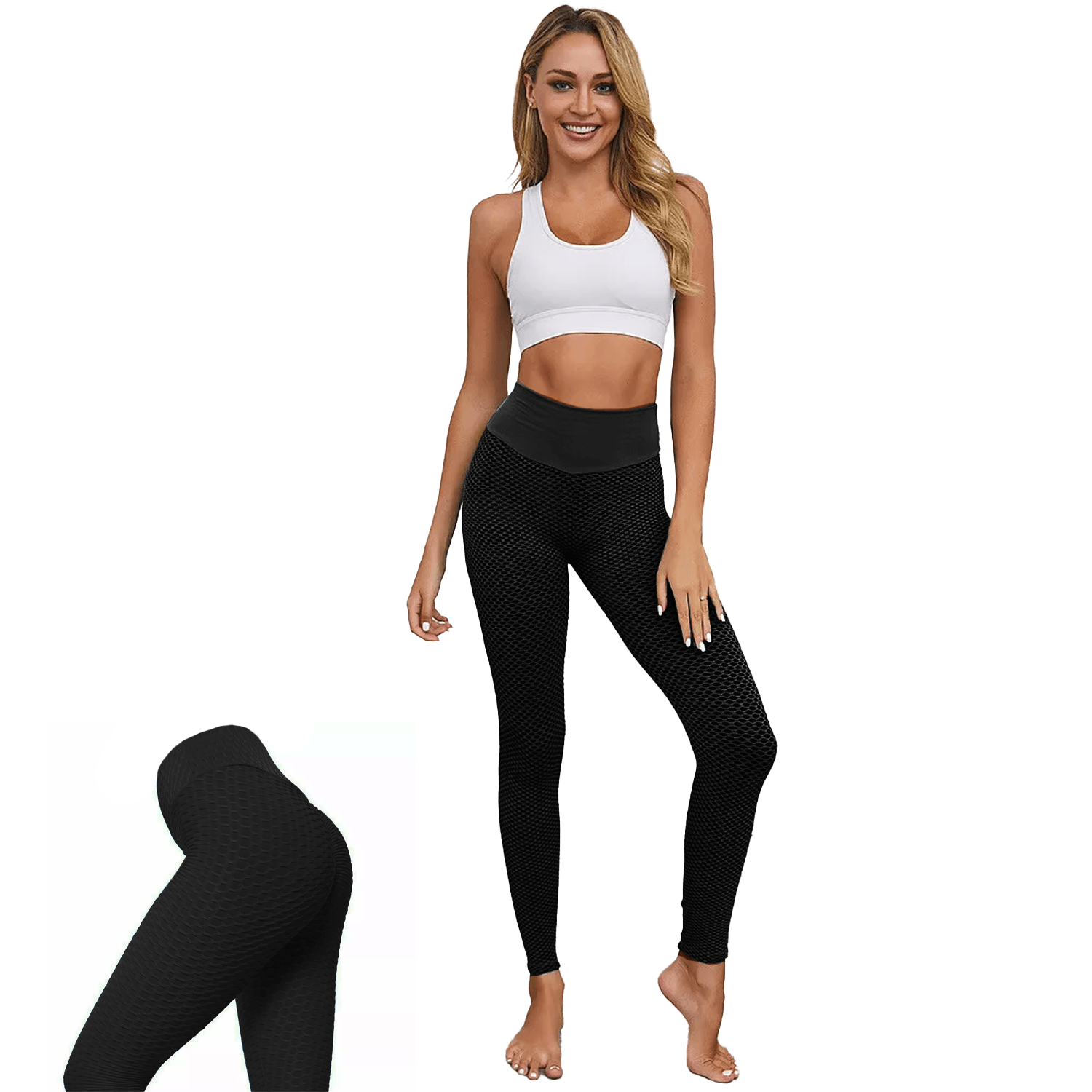 Anti Cellulite Leggings - Women Anti-Cellulite Yoga Pants Push Up Tik Tok Leggings Bum Butt Lift Sport Gym Black Exercise & Fitness - Tophatter Daily Deals
