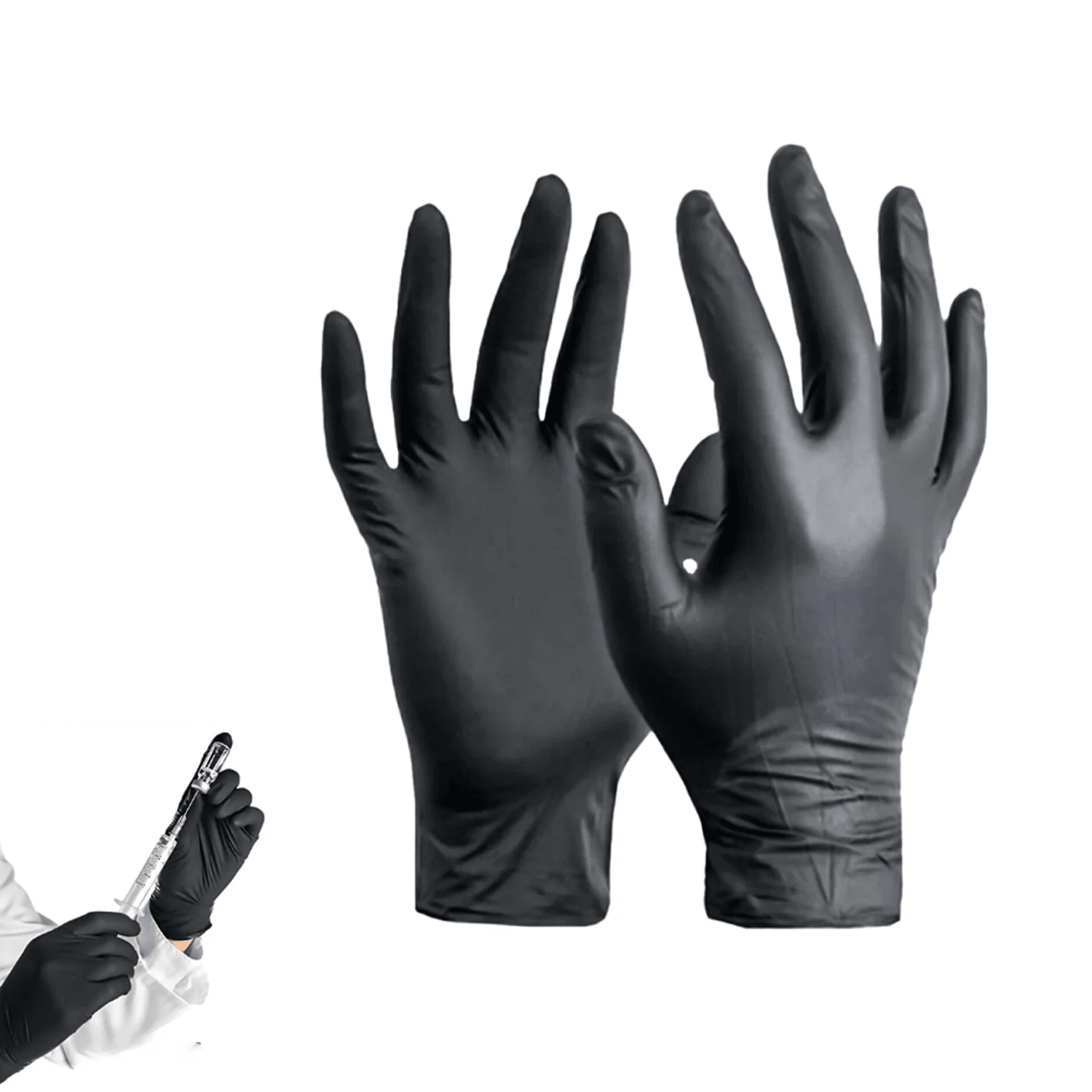 Best Disposable Gloves - Black Nitrile Powder & Latex Free Thick Disposable Gloves Apparel & Accessories - Tophatter Daily Deals
