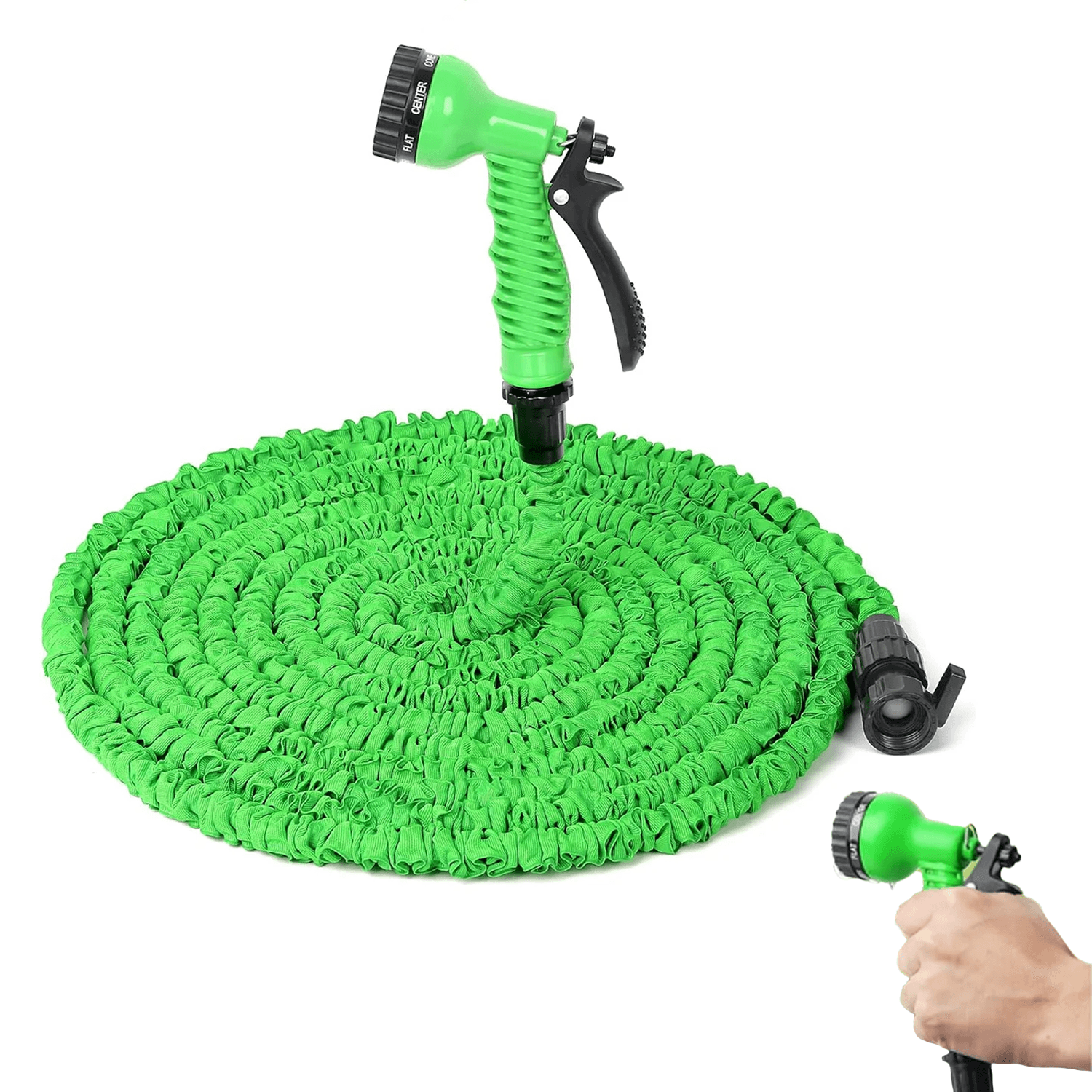 Garden Hose Pipes - 7 Function Water Spray Gun Expandable Magic Garden Hose Pipe Anti Kink Sports & Outdoor - Tophatter Daily Deals