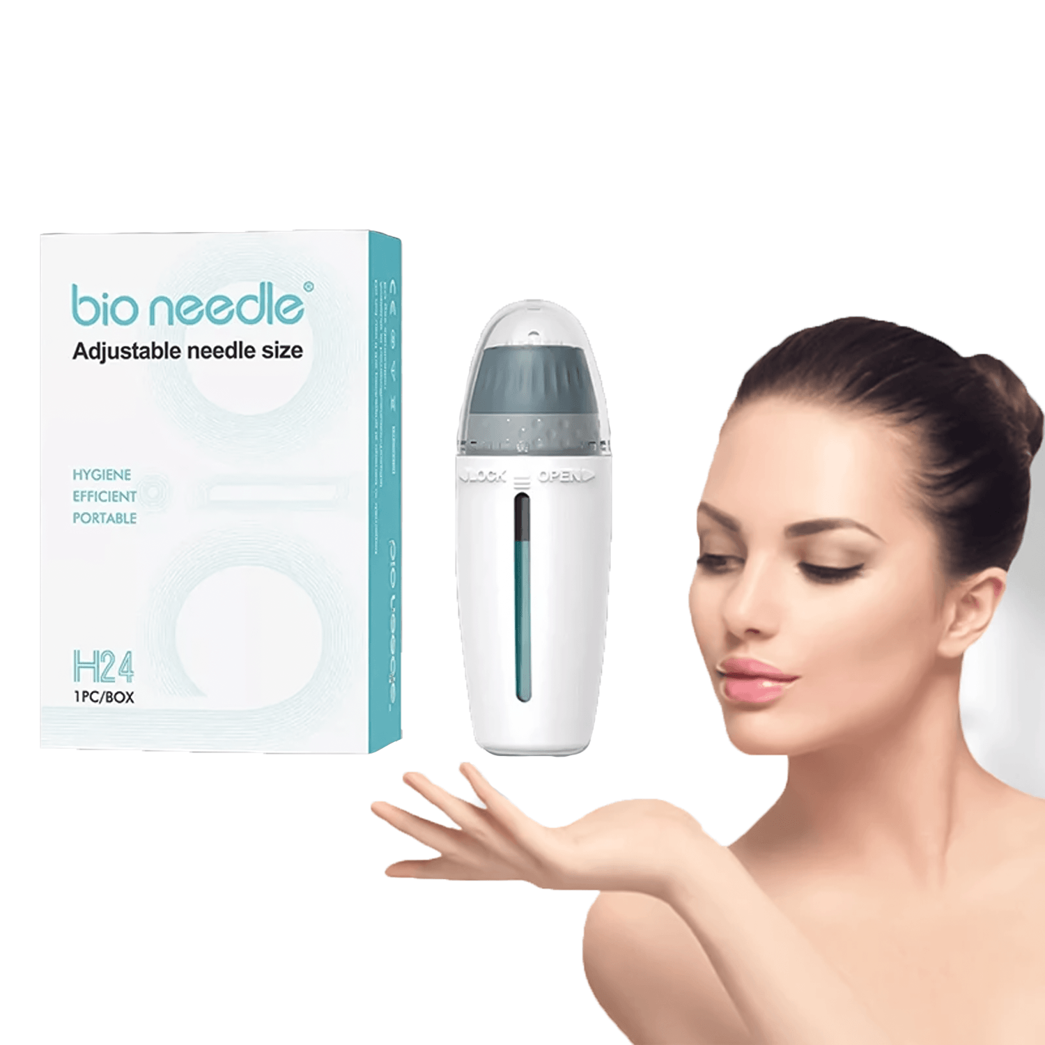 Adjustable Derma Stamp - 0-1.5mm 24 Titanium Microneedles For Home Microneedling Health & Beauty - Tophatter Daily Deals