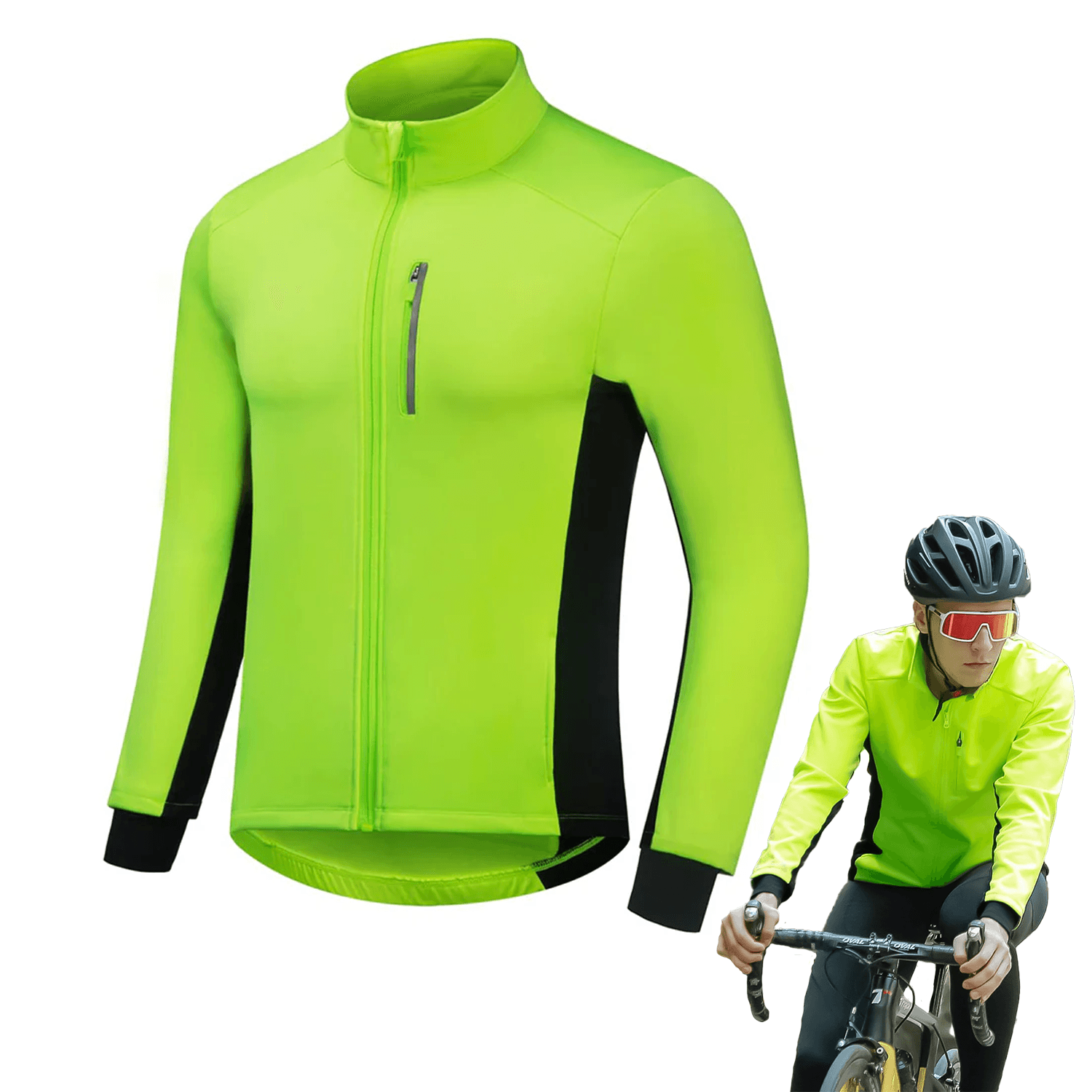 Best Waterproof Cycling Jacket - Mens Cycling Jacket Hi Viz Highly Visible Windproof Waterproof Breathable Mens Mountain & Cycling - Tophatter Daily Deals