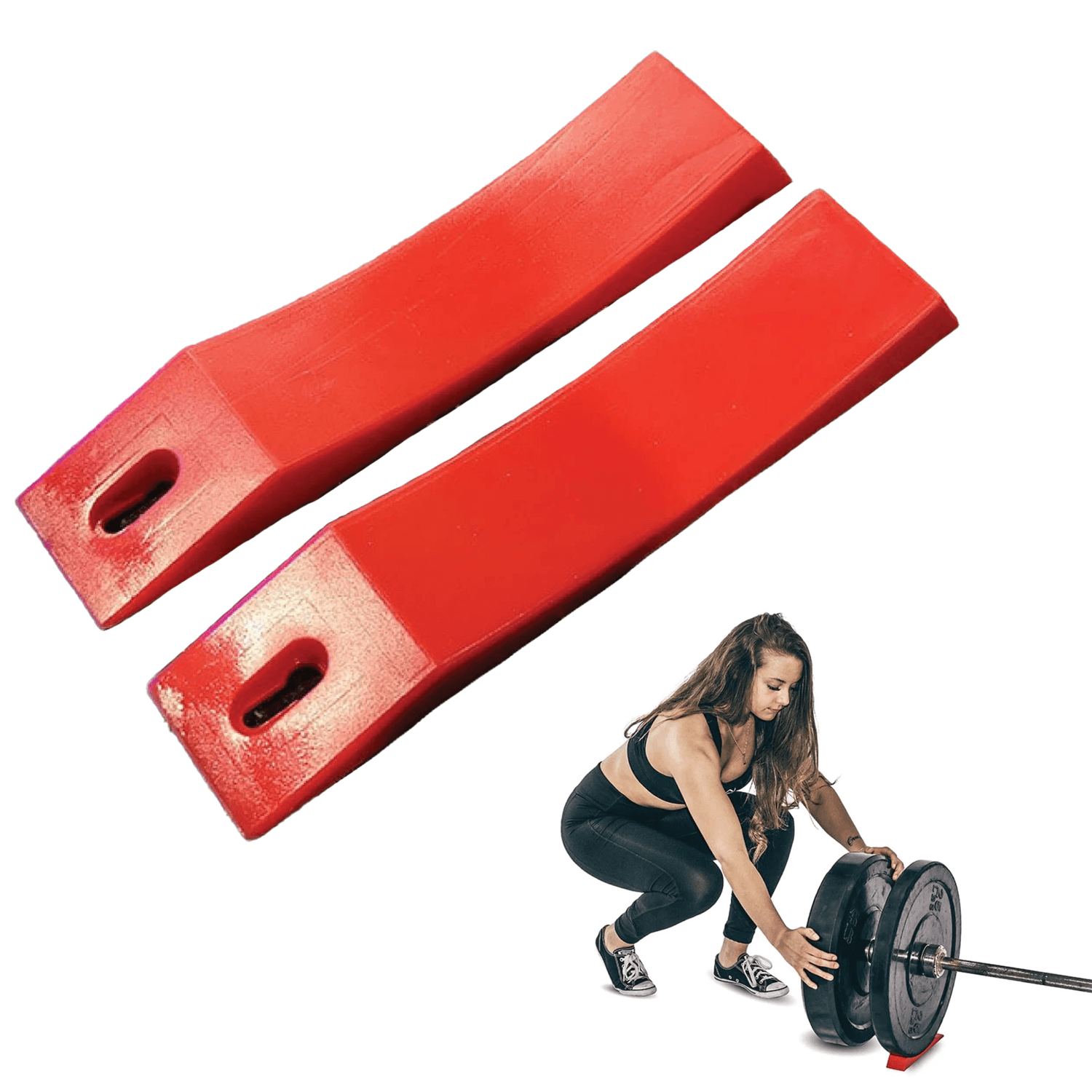 Deadlift Jack Alternative -Dead Wedge The Deadlift Jack Alternative for Your Gym Bag - Raises loaded barbell & plates for effortless Exercise & Fitness - Tophatter Daily Deals
