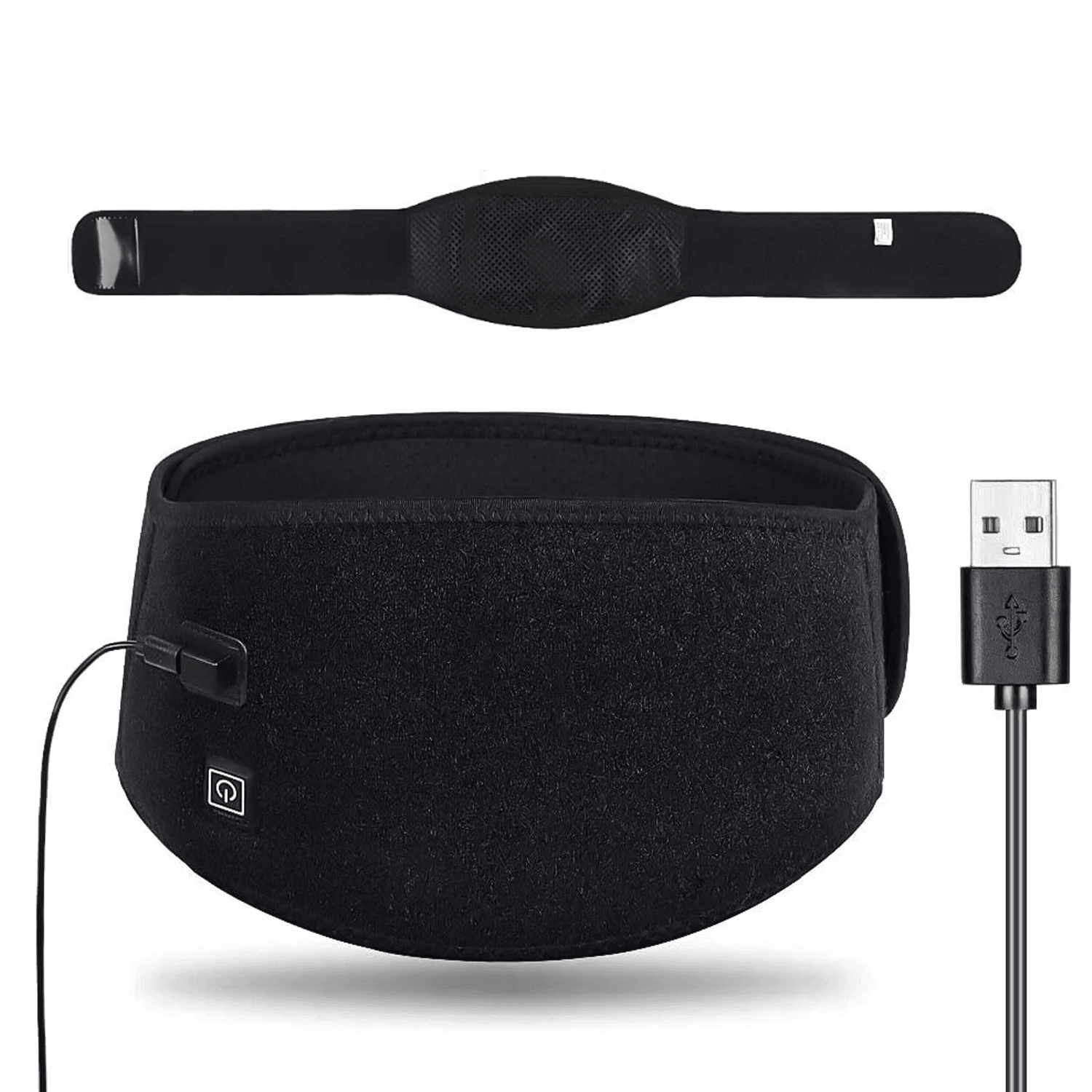 Heated Belts Back Pain - Back Heating Belt Heated Waist Belt USB Waist Heating Pad Belly Warmer Band Personal Care - Tophatter Daily Deals