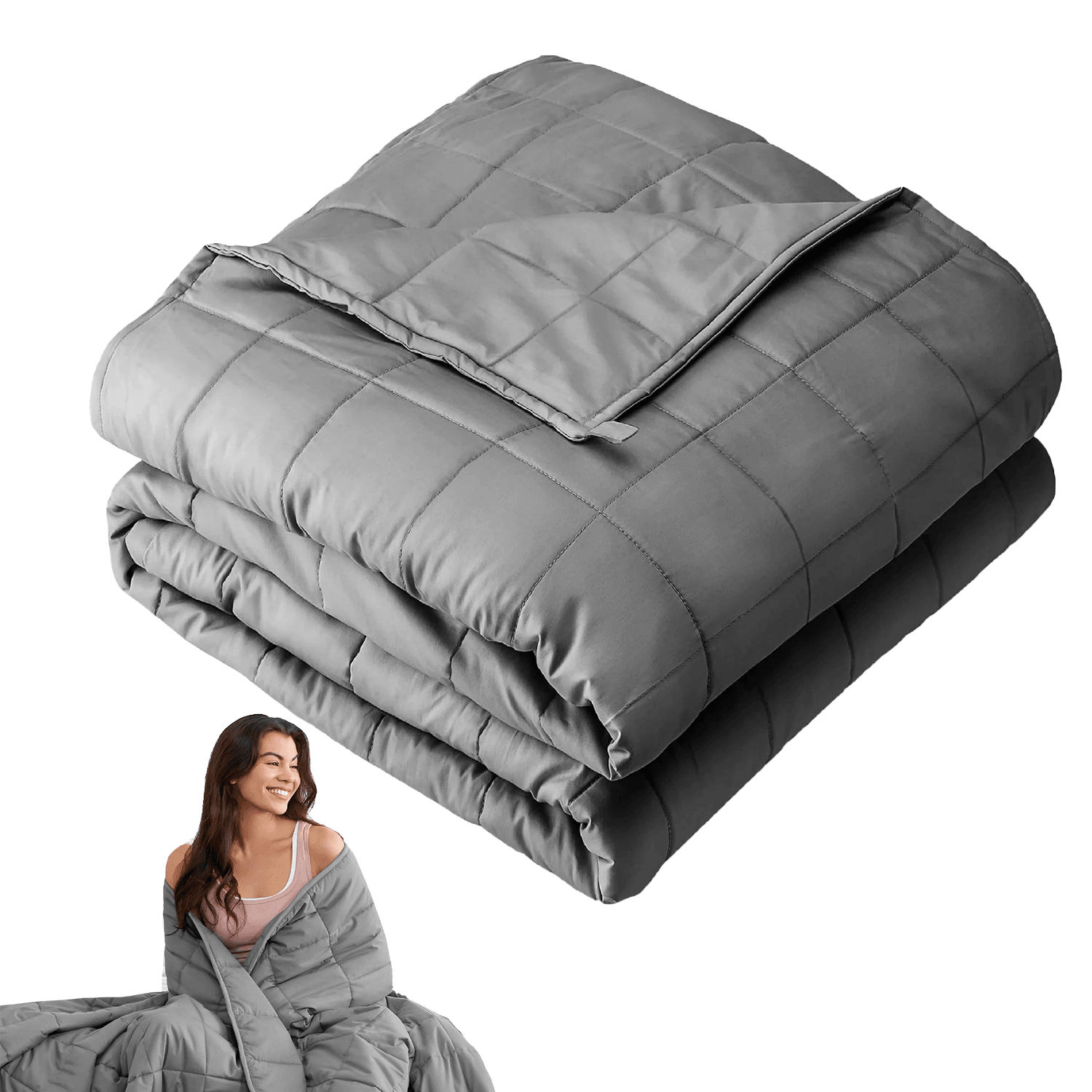 Heavy Weighted Blanket UK - Brentfords Weighted Blanket Sensory Sleep Therapy Anxiety Kids/Adults Blush Blankets - Tophatter Daily Deals