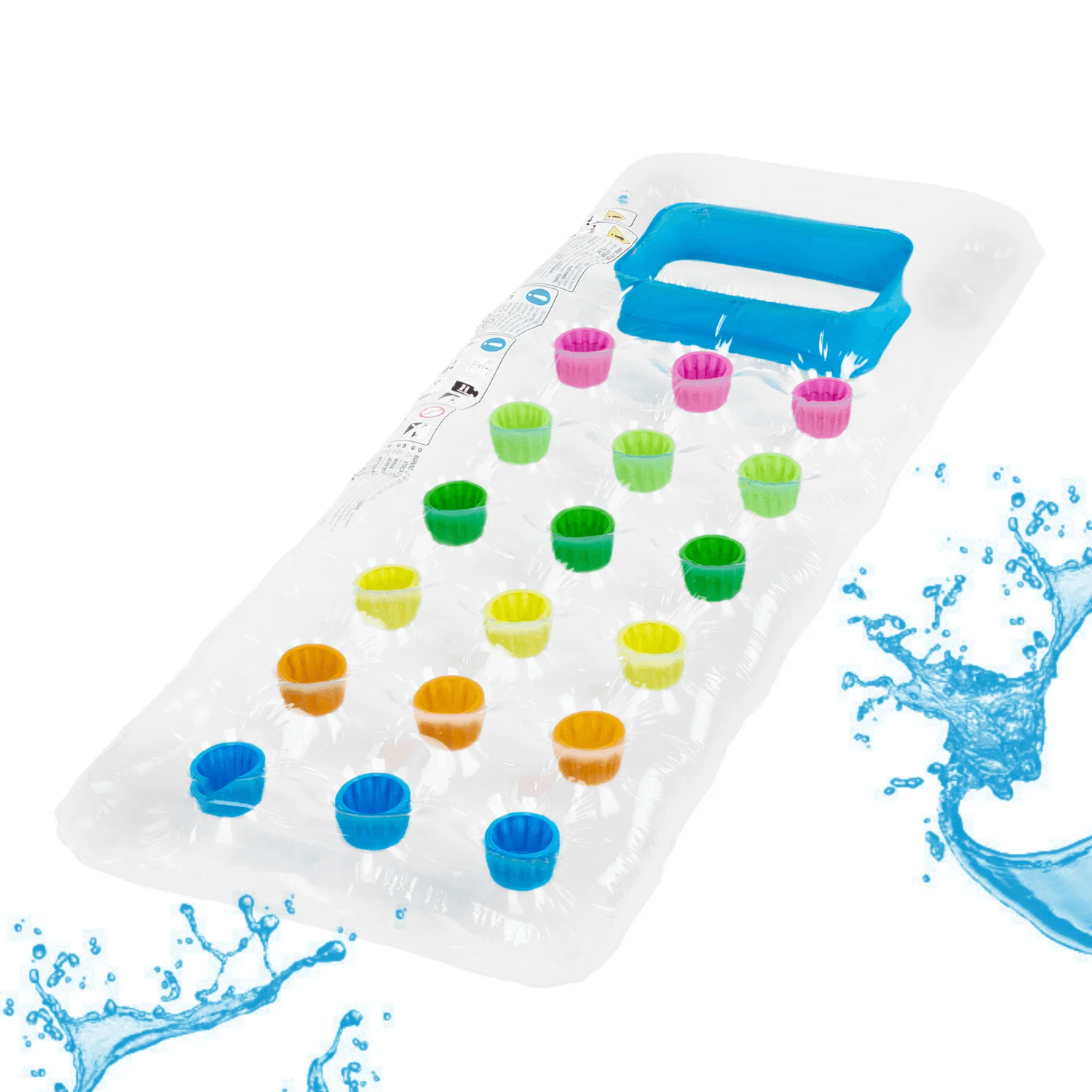 Inflatable Pool Float - 18 Pocket PVC Inflatable Lilo Swimming Pool Sun Lounger Beach Sea Float Air Bed Bathtubs - Tophatter Daily Deals