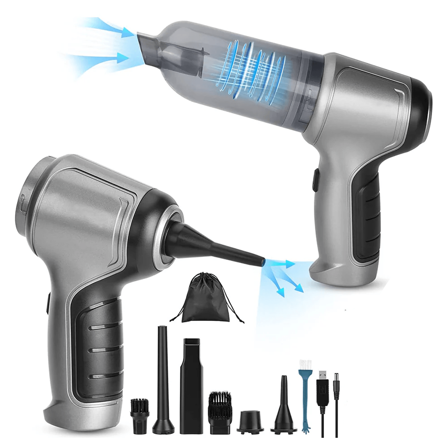 Powerful Hoover for Car - Car Vacuum Cleaner Wet/Dry Cordless Strong Suction Handheld Cleaning UK Apparel & Accessories - Tophatter Daily Deals