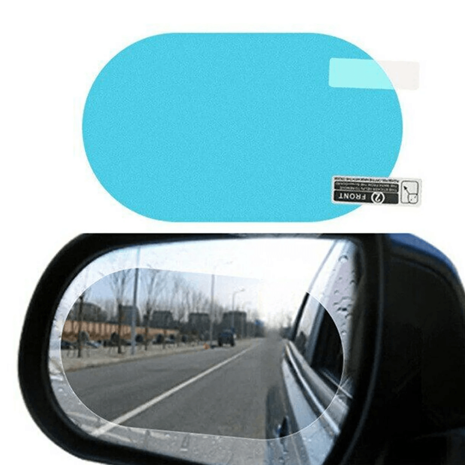 Anti Fog Film - 2x Car Anti-fog Rainproof Sticker Side Mirror Window Protective Film Rain Shield Car Accessories - Tophatter Daily Deals