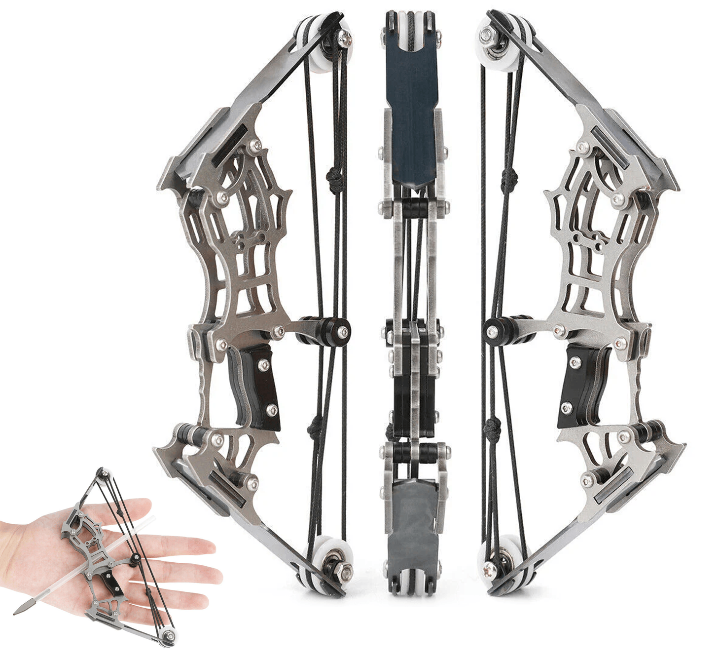 Archery Kits for Beginners - 6" Mini Compound Bow Arrows Set Archery Toy Gift Kids Shooting Target Pocket Bow Sports & Outdoor - Tophatter Daily Deals