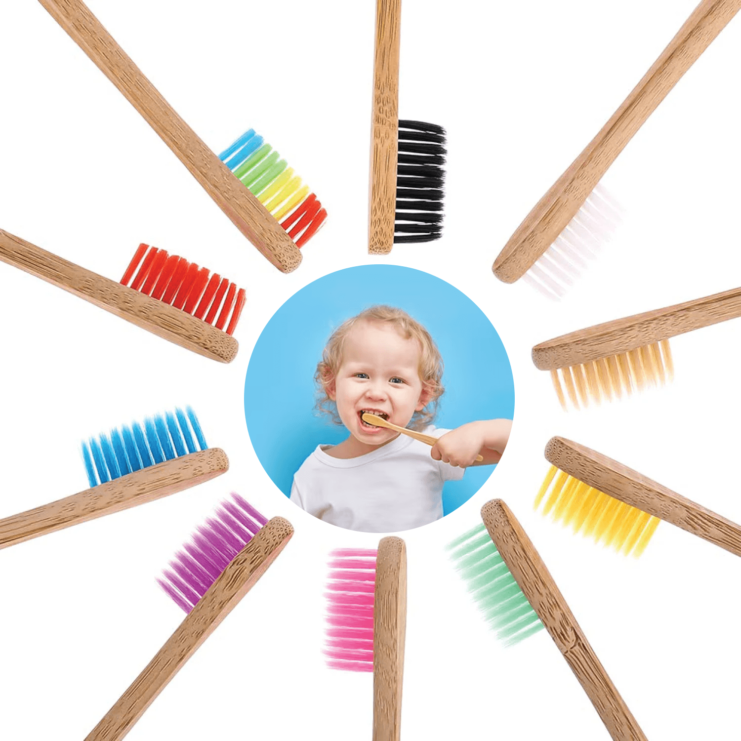 Bamboo Toothbrush Bristles - Goaycer Bamboo Toothbrushes Medium Bristles - Family 10 Pack Eco Friendly Biodegradable Organic Premium Wooden Toothbrush Personal Care - Tophatter Daily Deals