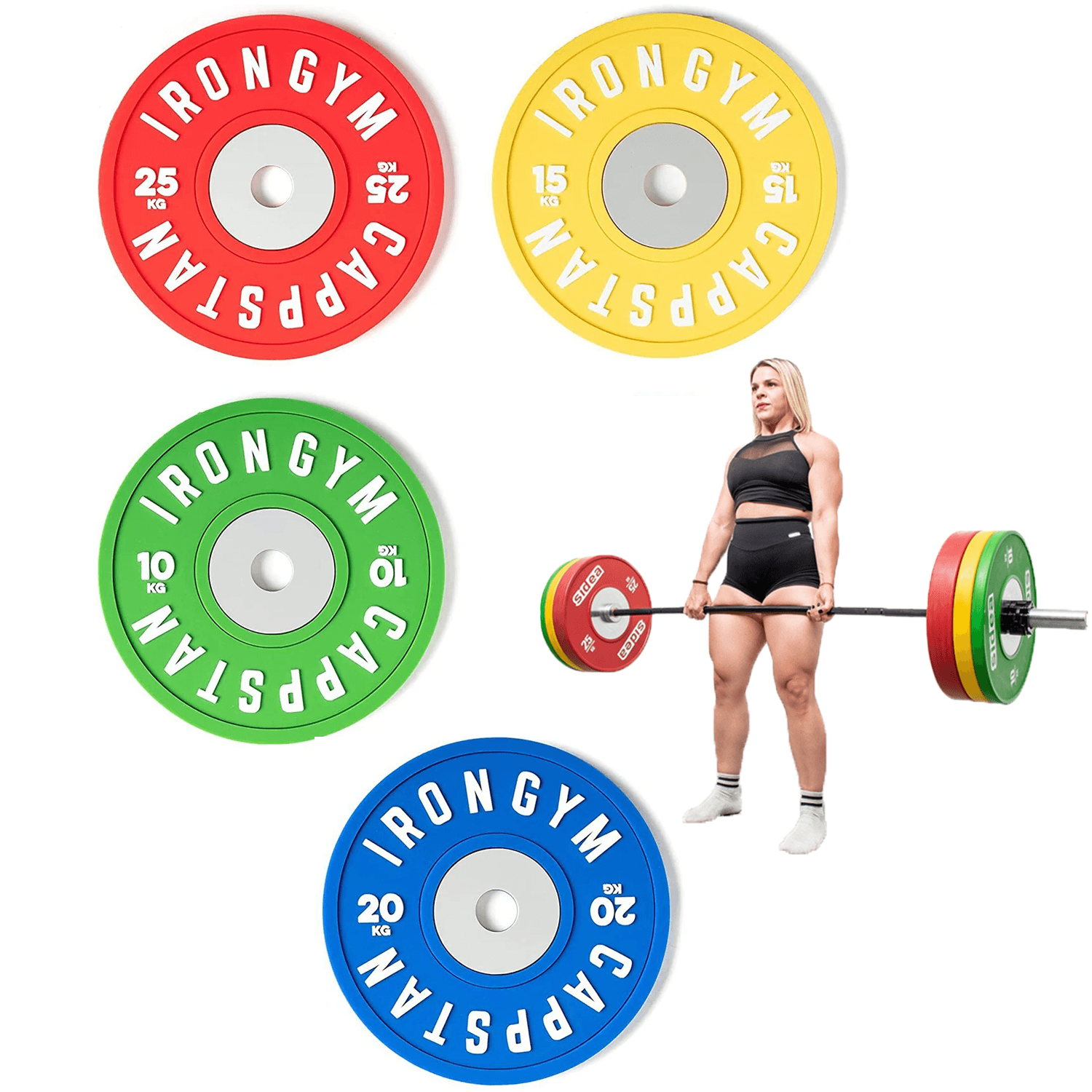 Barbell Coasters - Set of 4 Gym Weight Coasters for Glasses & Bowls | Barbell Weights Set Coasters | Gym Gifts for Men & Women Dumbbells & Barbells - Tophatter Daily Deals