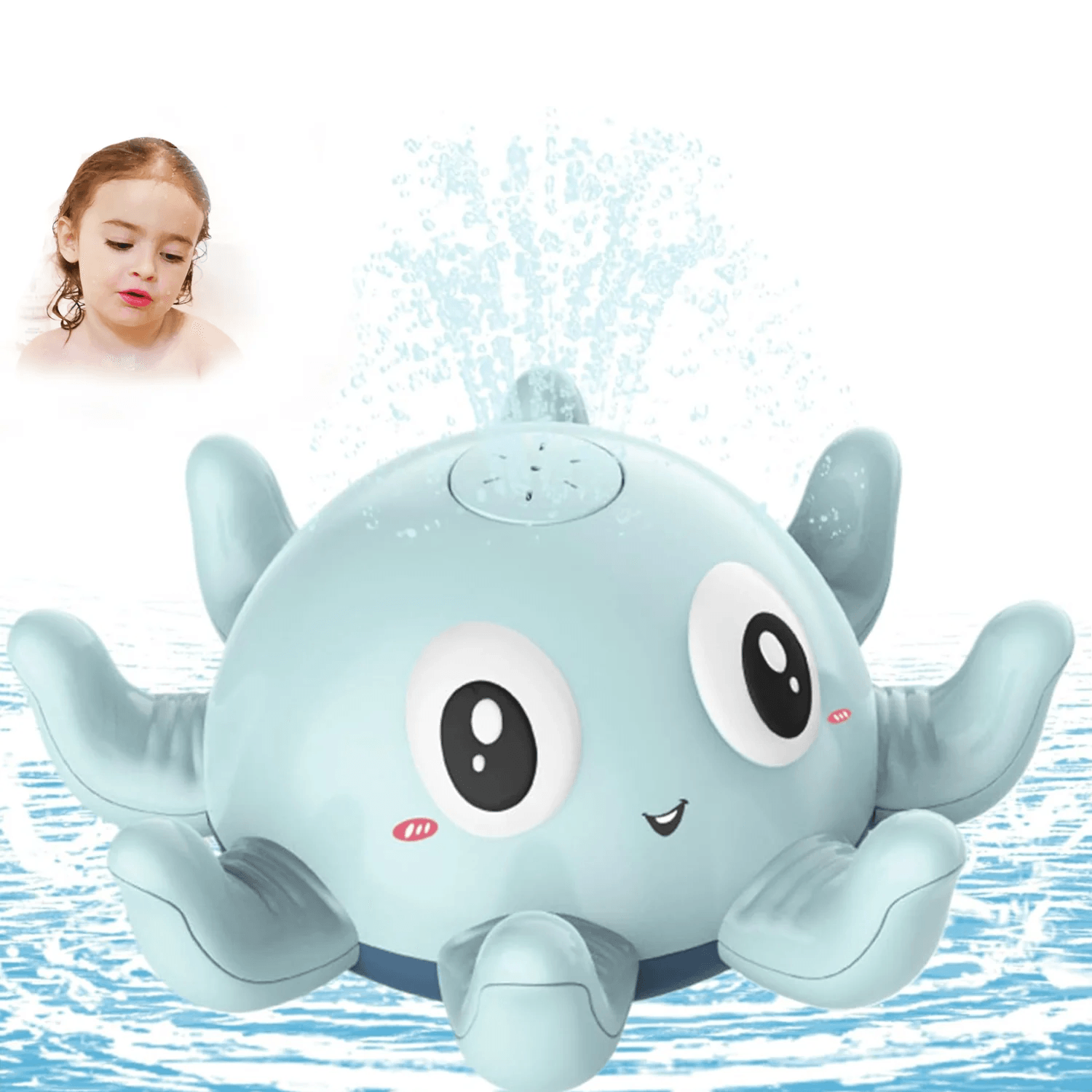 Bath Octopus Toy - LED Baby Bath Toys Octopus Water Sprinkler Pool Toys Toddlers Baby & Toddler - Tophatter Daily Deals