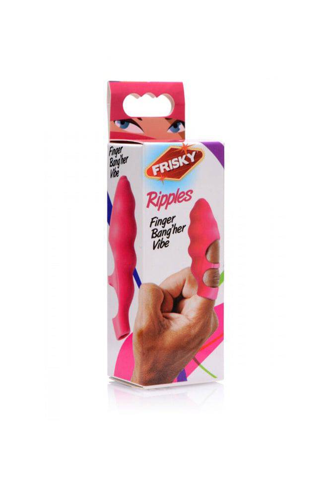XR Brands - Frisky - Bang Her - Ripples Finger Vibe - Pink Sex Toy - Tophatter Daily Deals