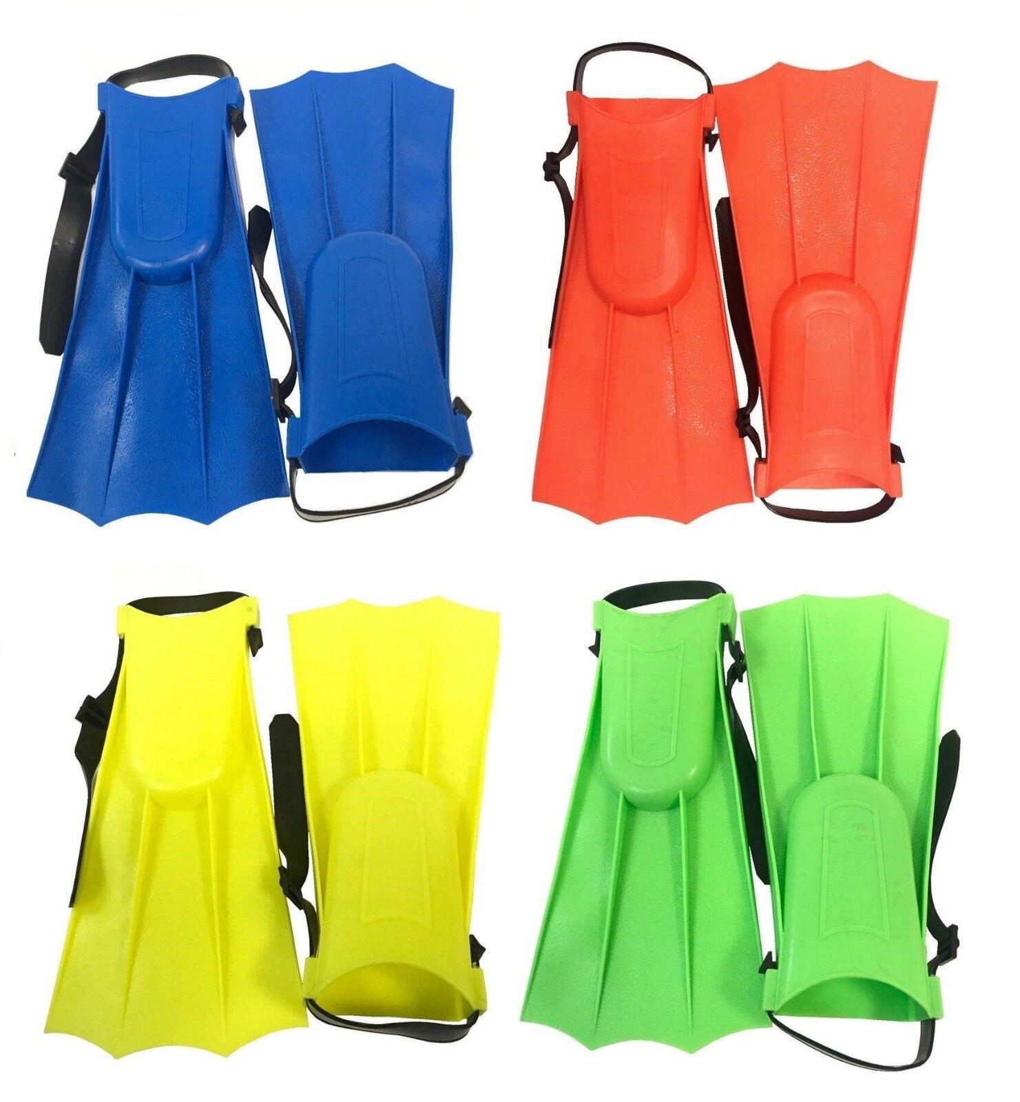 Short Fins for Swimming - Adjustable Buckles Open Heel Swim Flippers, Swimming Shoes Fins Freestyle Silicone Short Fins Swimming Training Swimming - Tophatter Daily Deals