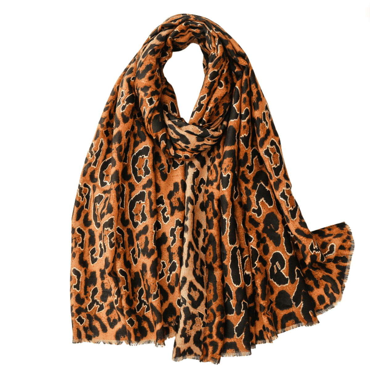 Cheetah Scarf With Fringe Multi Scarves - Tophatter Daily Deals