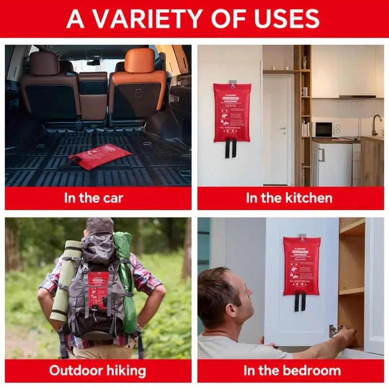 Flame Retardant Emergency Fire Blanket Home Protection - Tophatter Daily Deals