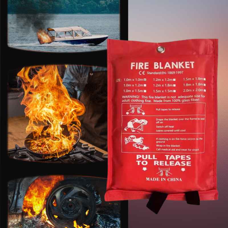 Flame Retardant Emergency Fire Blanket Home Protection - Tophatter Daily Deals