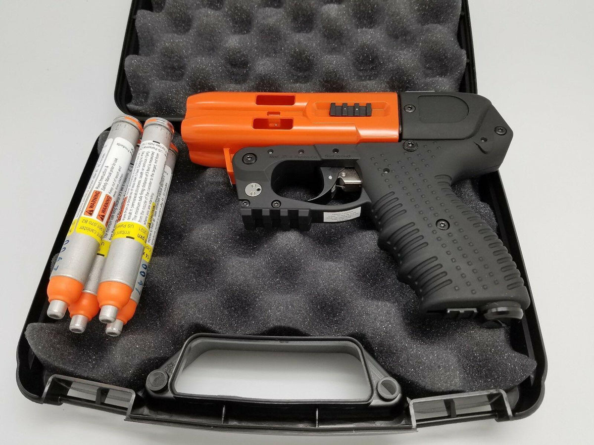 FIRESTORM JPX 4 Le Shot Defender Orange Pepper Spray Gun With Cordura Holster Self Defense - Tophatter Daily Deals