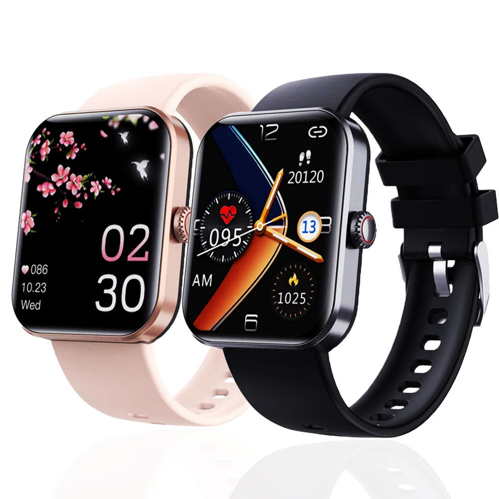 All In One Health Monitoring Smartwatch Durable Affordable Black - Tophatter Daily Deals